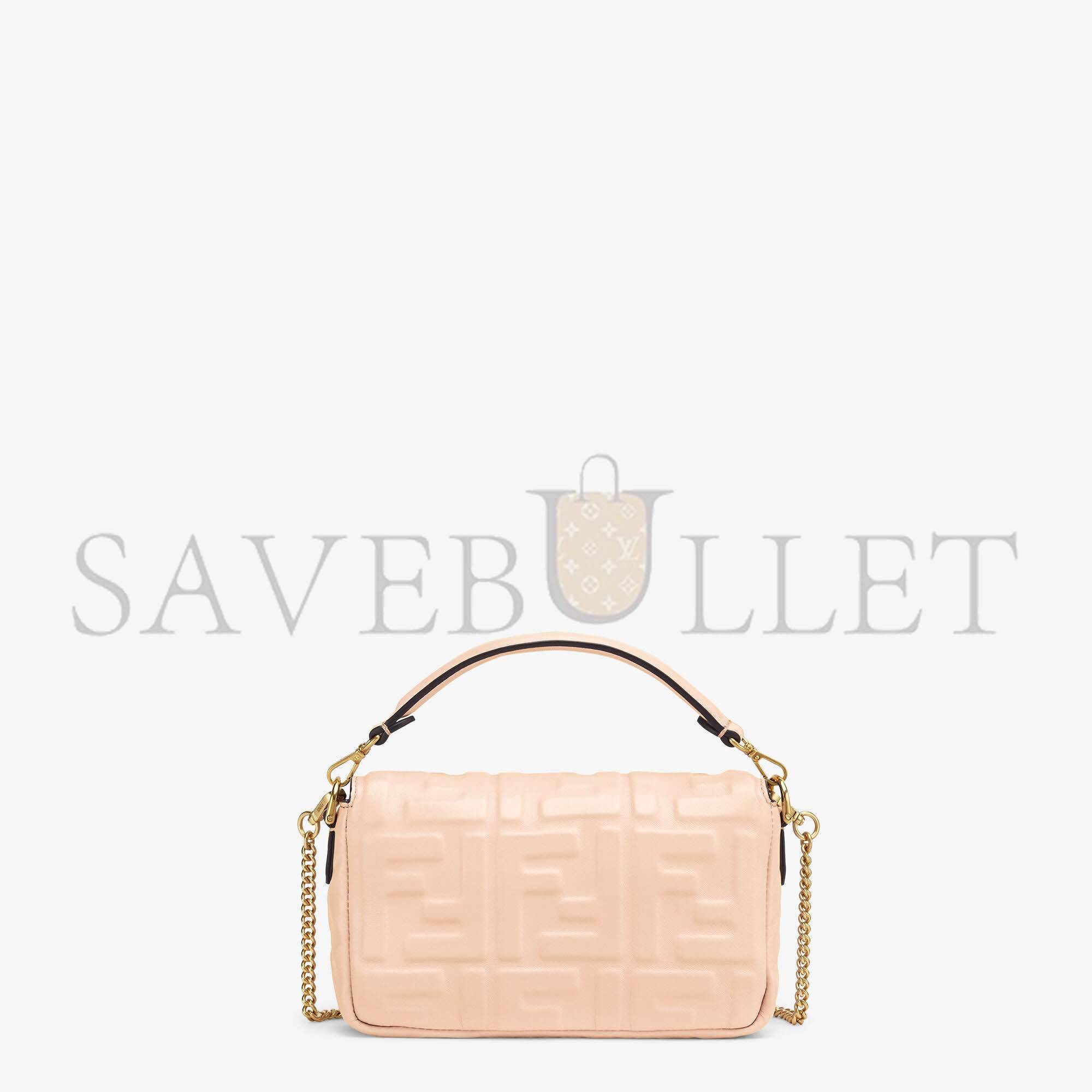 FENDI BAGUETTE MINI - PALE PINK NAPPA LEATHER BAG 8BS017A72VF171M (19*11.5*4cm) FENDI BAGUETTE MINI - PALE PINK NAPPA LEATHER BAG 8BS017A72VF171M (19*11.5*4cm)