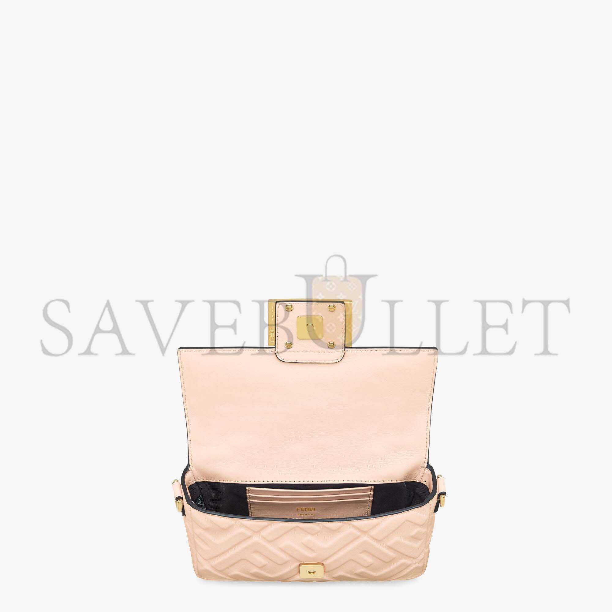 FENDI BAGUETTE MINI - PALE PINK NAPPA LEATHER BAG 8BS017A72VF171M (19*11.5*4cm) FENDI BAGUETTE MINI - PALE PINK NAPPA LEATHER BAG 8BS017A72VF171M (19*11.5*4cm)