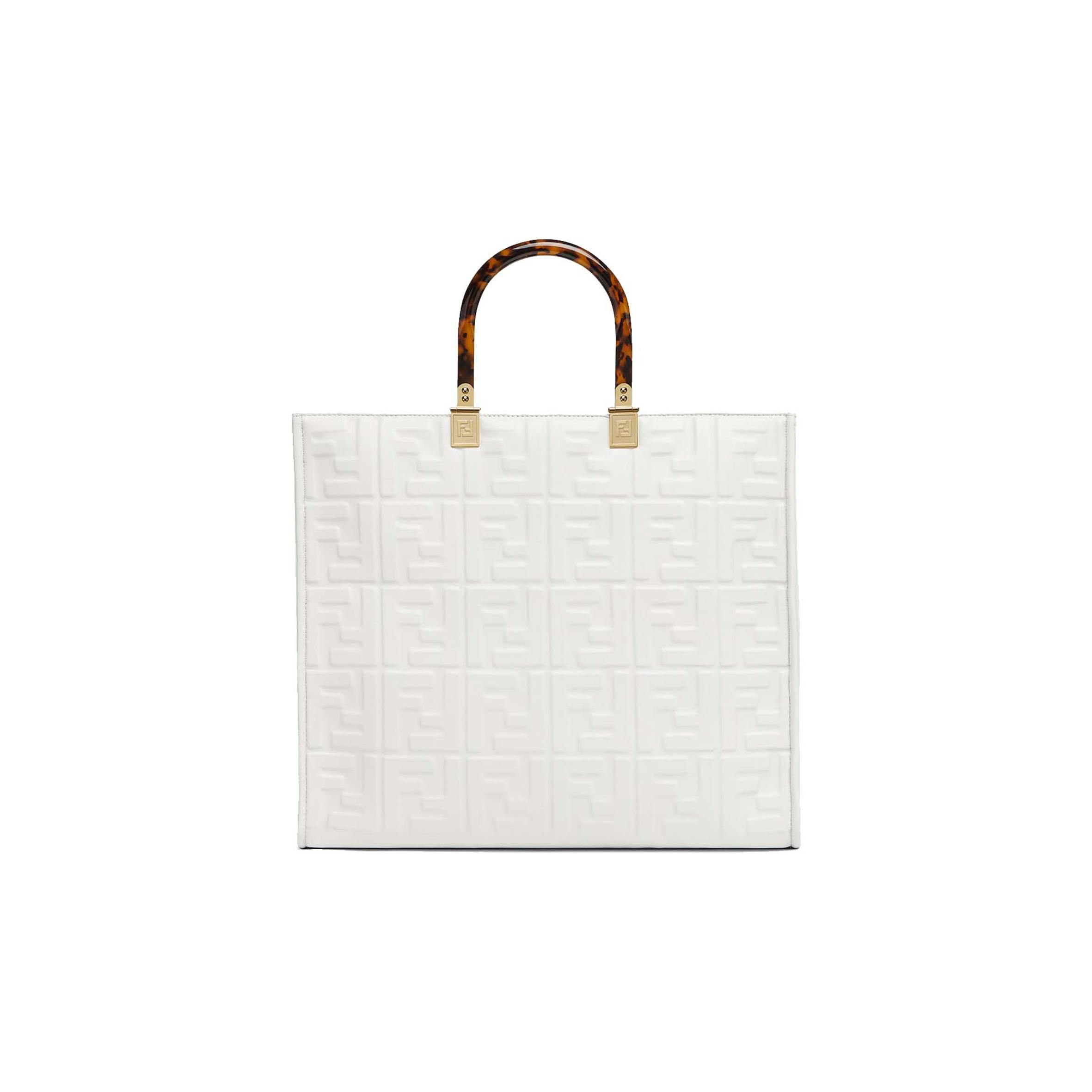 FENDI SUNSHINE MEDIUM - WHITE LEATHER SHOPPER 8BH386AMCVF0QVL (35*31*17cm) FENDI SUNSHINE MEDIUM - WHITE LEATHER SHOPPER 8BH386AMCVF0QVL (35*31*17cm)