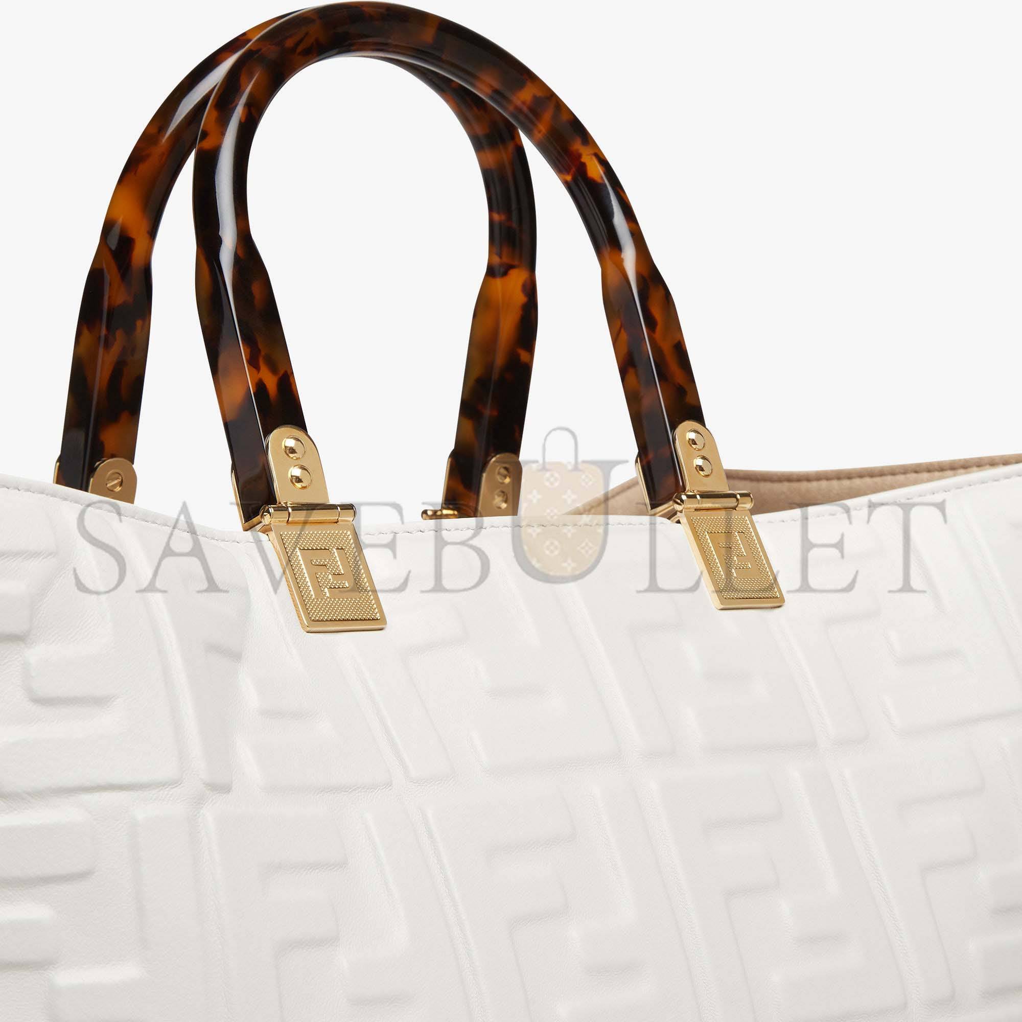 FENDI SUNSHINE MEDIUM - WHITE LEATHER SHOPPER 8BH386AMCVF0QVL (35*31*17cm) FENDI SUNSHINE MEDIUM - WHITE LEATHER SHOPPER 8BH386AMCVF0QVL (35*31*17cm)