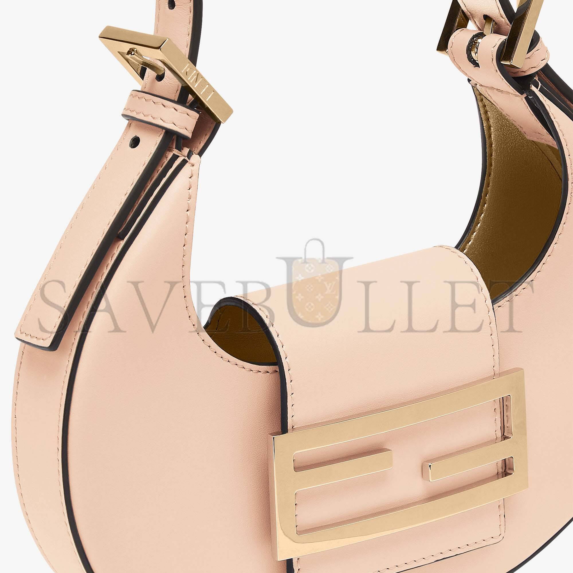 FENDI COOKIE - PALE PINK LEATHER MINI BAG 8BS065AAIWF14N1 (22*17.5*4.5cm) FENDI COOKIE - PALE PINK LEATHER MINI BAG 8BS065AAIWF14N1 (22*17.5*4.5cm)