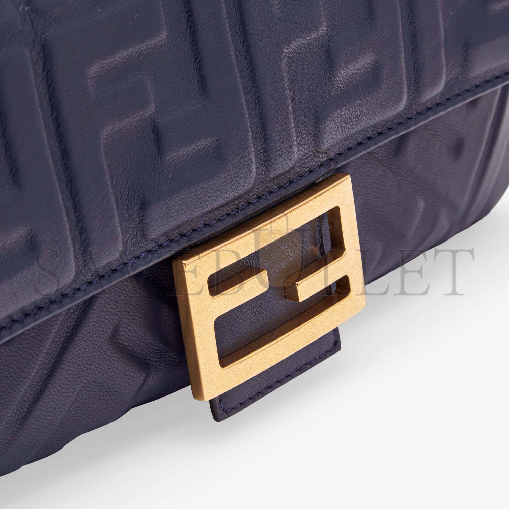 FENDI BAGUETTE - BLUE NAPPA LEATHER BAG 8BR600A72VF19PO (27*15*6cm) FENDI BAGUETTE - BLUE NAPPA LEATHER BAG 8BR600A72VF19PO (27*15*6cm)