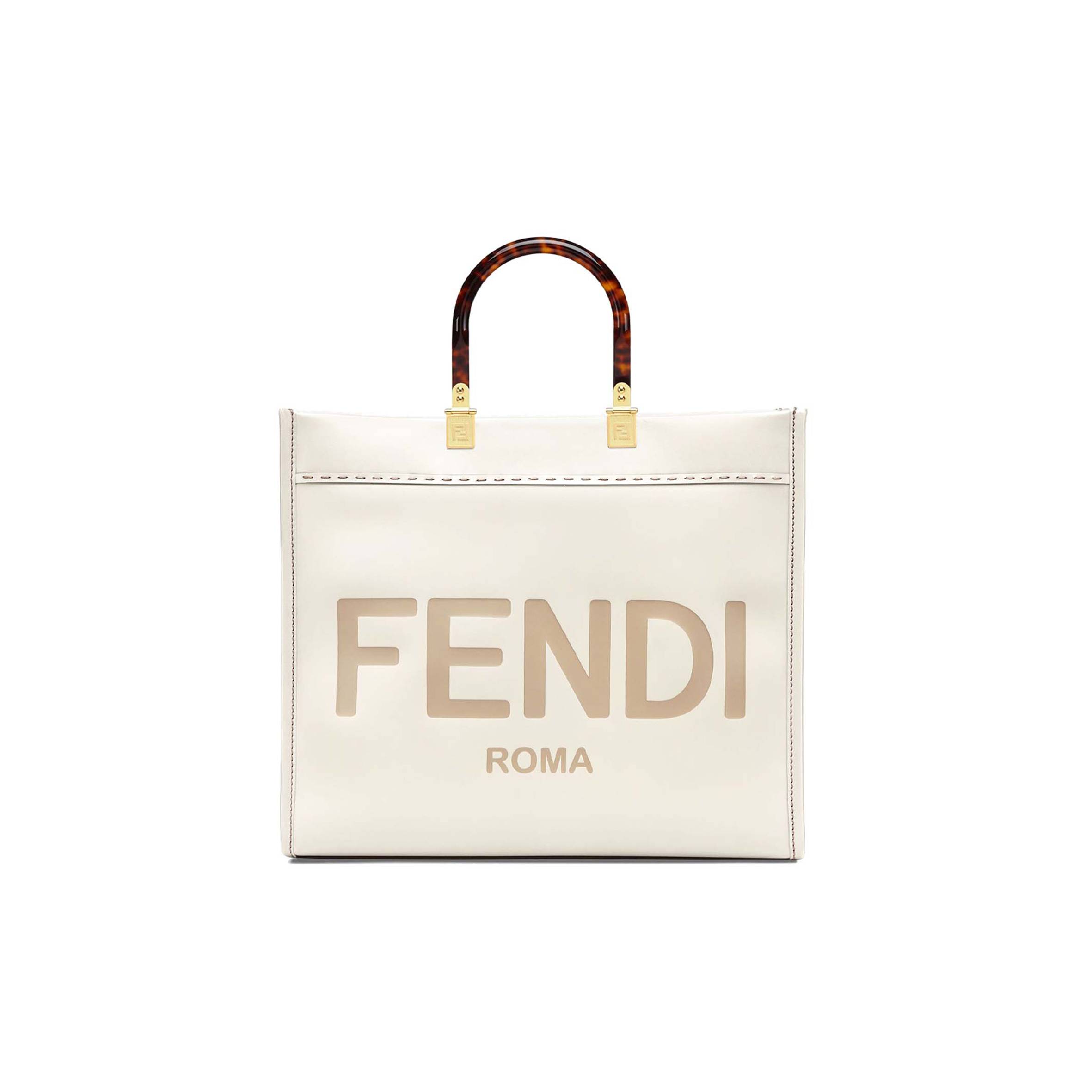 FENDI SUNSHINE MEDIUM - WHITE LEATHER SHOPPER 8BH386ABVLF0K7E (35*31*17cm) FENDI SUNSHINE MEDIUM - WHITE LEATHER SHOPPER 8BH386ABVLF0K7E (35*31*17cm)