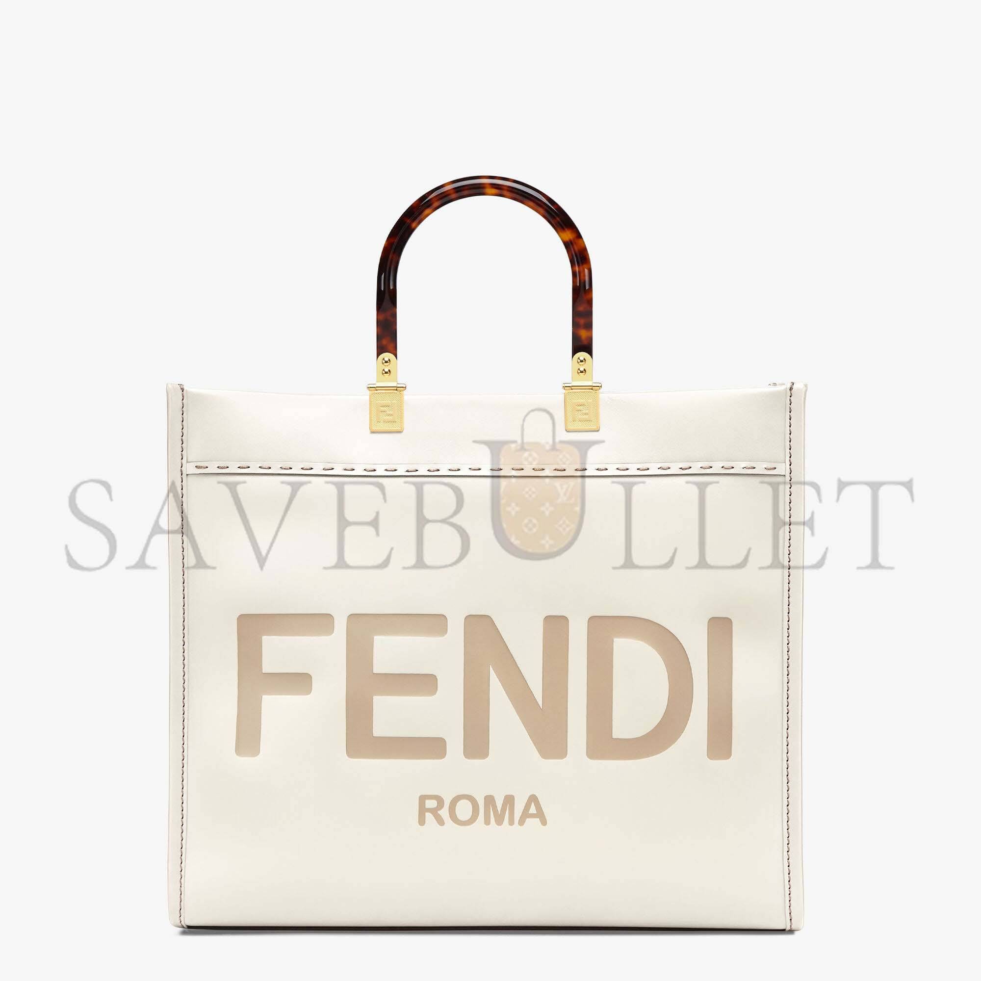 FENDI SUNSHINE MEDIUM - WHITE LEATHER SHOPPER 8BH386ABVLF0K7E (35*31*17cm) FENDI SUNSHINE MEDIUM - WHITE LEATHER SHOPPER 8BH386ABVLF0K7E (35*31*17cm)