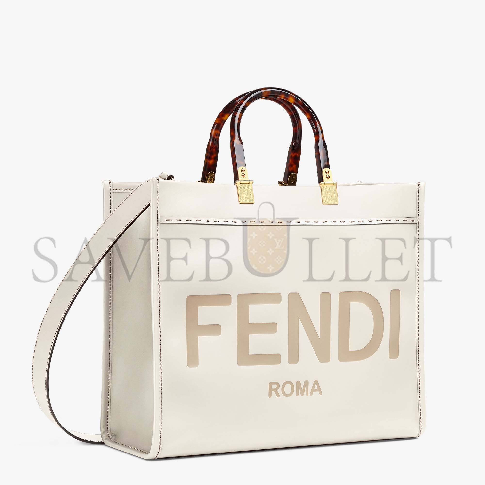 FENDI SUNSHINE MEDIUM - WHITE LEATHER SHOPPER 8BH386ABVLF0K7E (35*31*17cm) FENDI SUNSHINE MEDIUM - WHITE LEATHER SHOPPER 8BH386ABVLF0K7E (35*31*17cm)