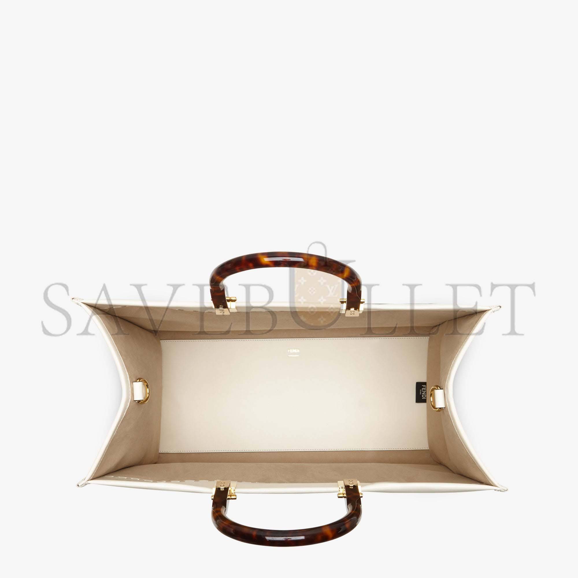 FENDI SUNSHINE MEDIUM - WHITE LEATHER SHOPPER 8BH386ABVLF0K7E (35*31*17cm) FENDI SUNSHINE MEDIUM - WHITE LEATHER SHOPPER 8BH386ABVLF0K7E (35*31*17cm)
