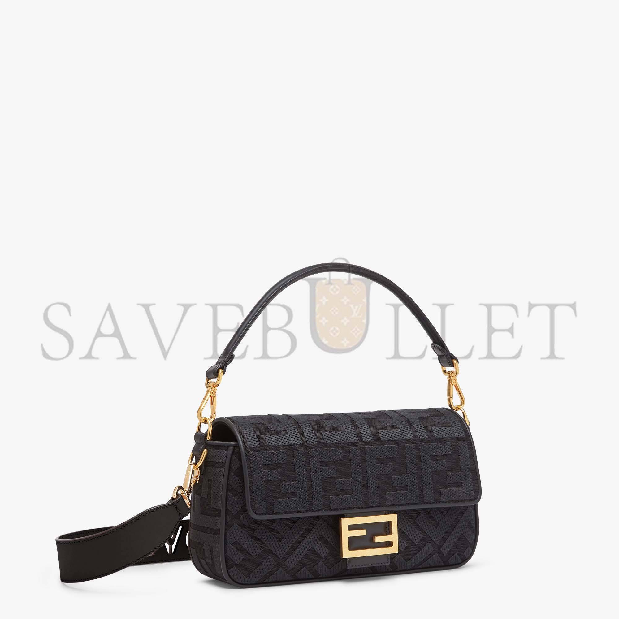 FENDI BAGUETTE - BLACK FF CANVAS BAG 8BR600AMCDF1CFJ (27*15*6cm) FENDI BAGUETTE - BLACK FF CANVAS BAG 8BR600AMCDF1CFJ (27*15*6cm)
