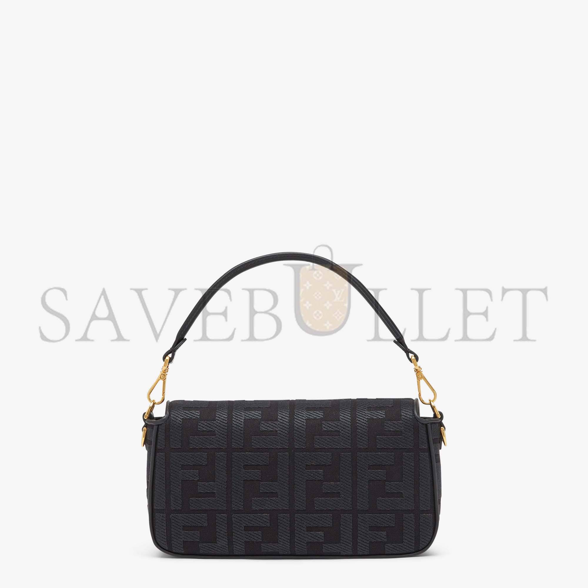 FENDI BAGUETTE - BLACK FF CANVAS BAG 8BR600AMCDF1CFJ (27*15*6cm) FENDI BAGUETTE - BLACK FF CANVAS BAG 8BR600AMCDF1CFJ (27*15*6cm)