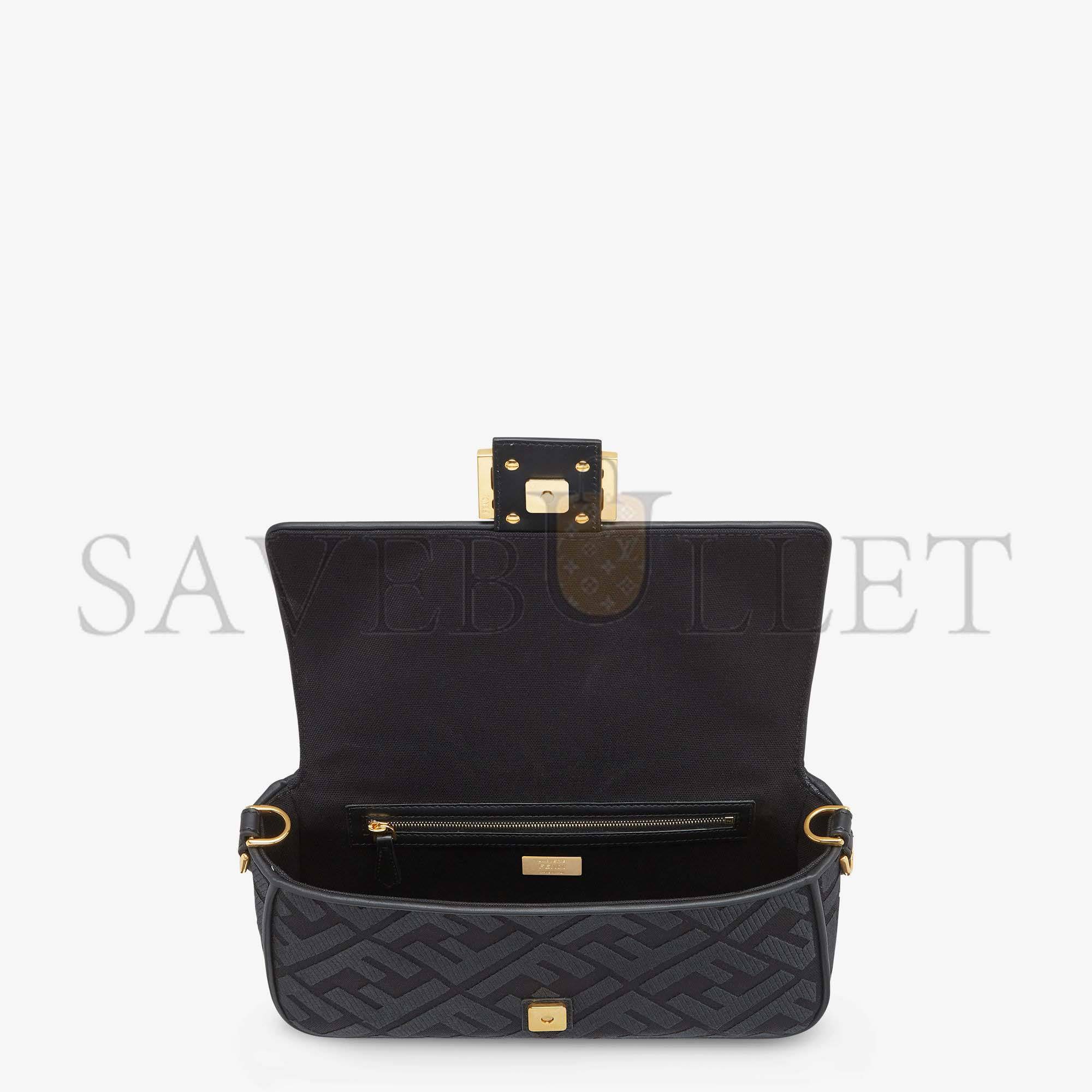 FENDI BAGUETTE - BLACK FF CANVAS BAG 8BR600AMCDF1CFJ (27*15*6cm) FENDI BAGUETTE - BLACK FF CANVAS BAG 8BR600AMCDF1CFJ (27*15*6cm)