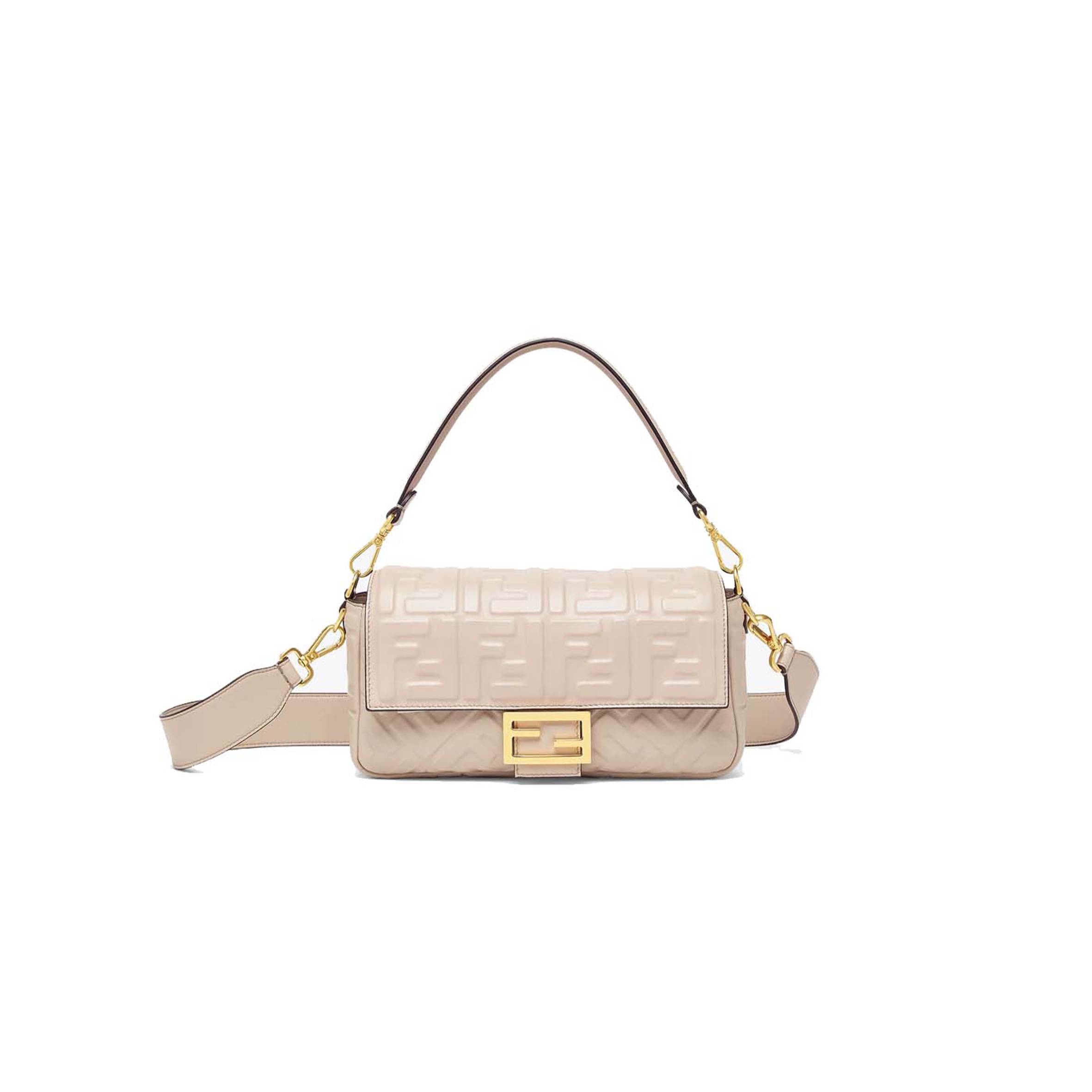 FENDI BAGUETTE - BEIGE NAPPA LEATHER BAG 8BR600A72VF19T5 (27*15*6cm) FENDI BAGUETTE - BEIGE NAPPA LEATHER BAG 8BR600A72VF19T5 (27*15*6cm)