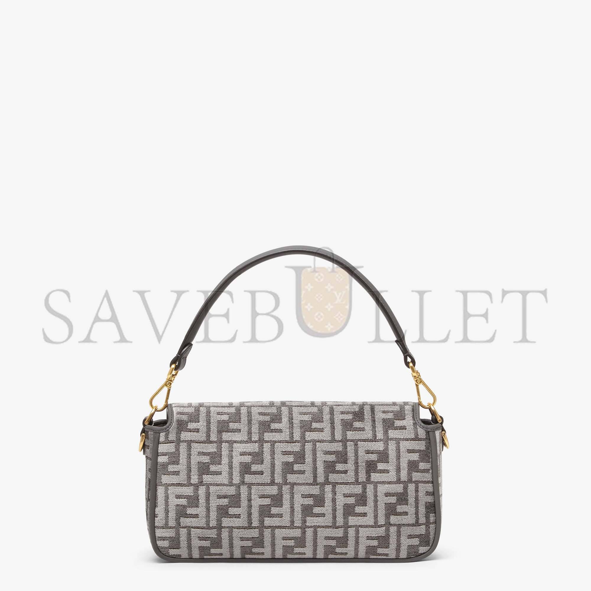 FENDI BAGUETTE - DARK GRAY FF TAPESTRY FABRIC BAG 8BR600ALUNF1J41 (27*15*6cm) FENDI BAGUETTE - DARK GRAY FF TAPESTRY FABRIC BAG 8BR600ALUNF1J41 (27*15*6cm)