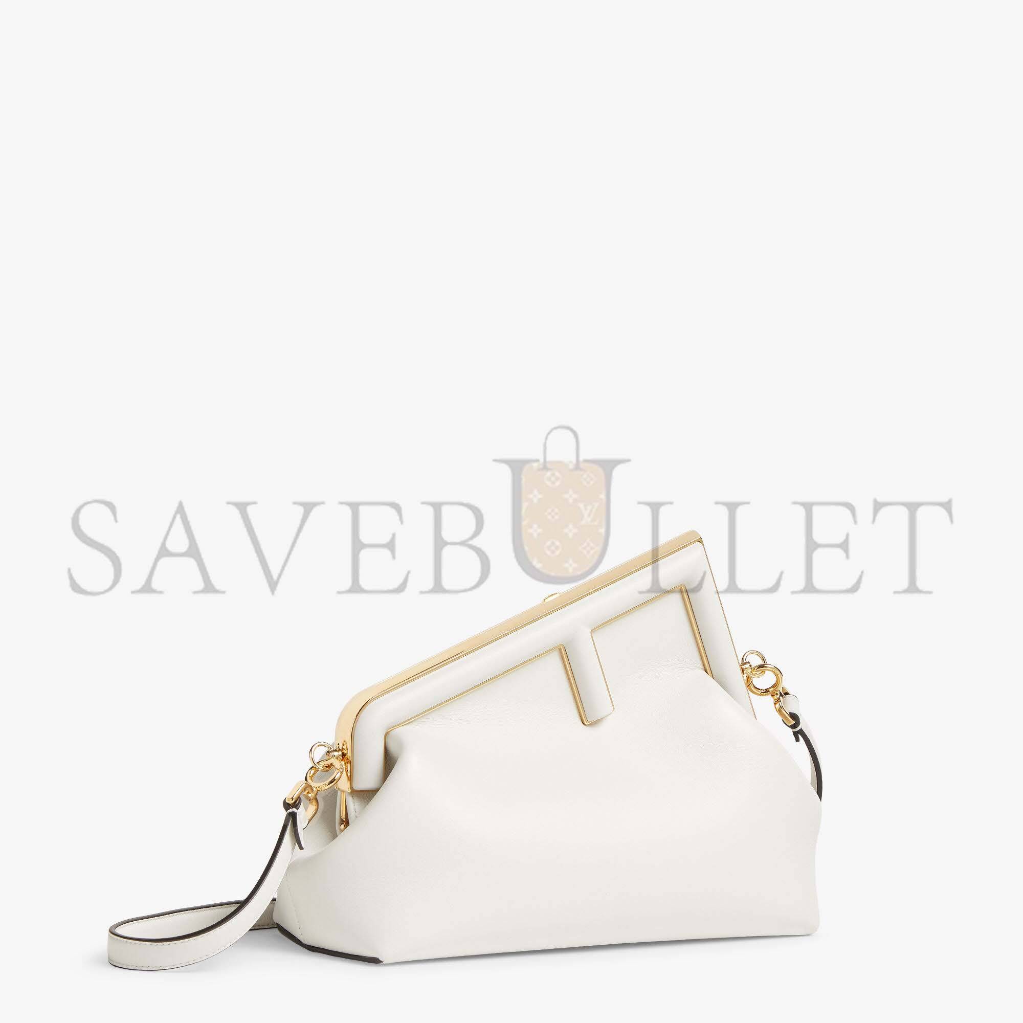 FENDI FIRST MIDI - WHITE LEATHER BAG 8BP137ABVEF0QVL (30*20*14cm) FENDI FIRST MIDI - WHITE LEATHER BAG 8BP137ABVEF0QVL (30*20*14cm)