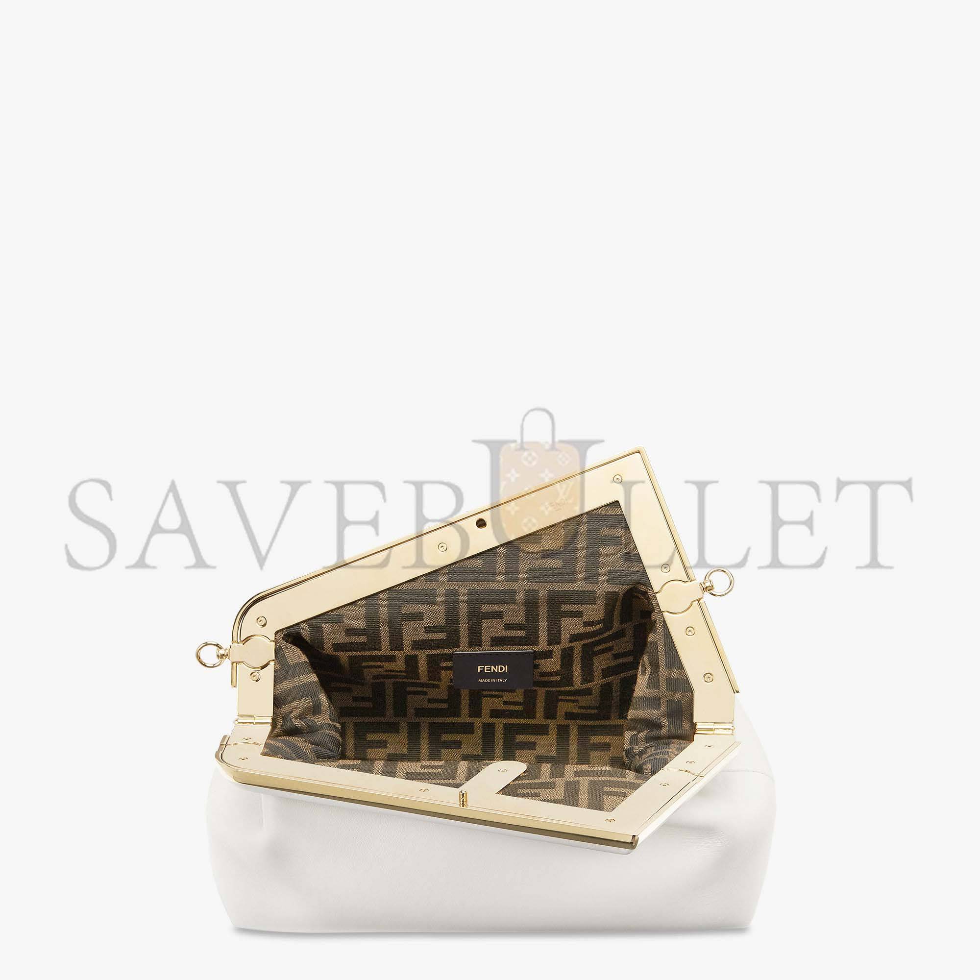 FENDI FIRST MIDI - WHITE LEATHER BAG 8BP137ABVEF0QVL (30*20*14cm) FENDI FIRST MIDI - WHITE LEATHER BAG 8BP137ABVEF0QVL (30*20*14cm)