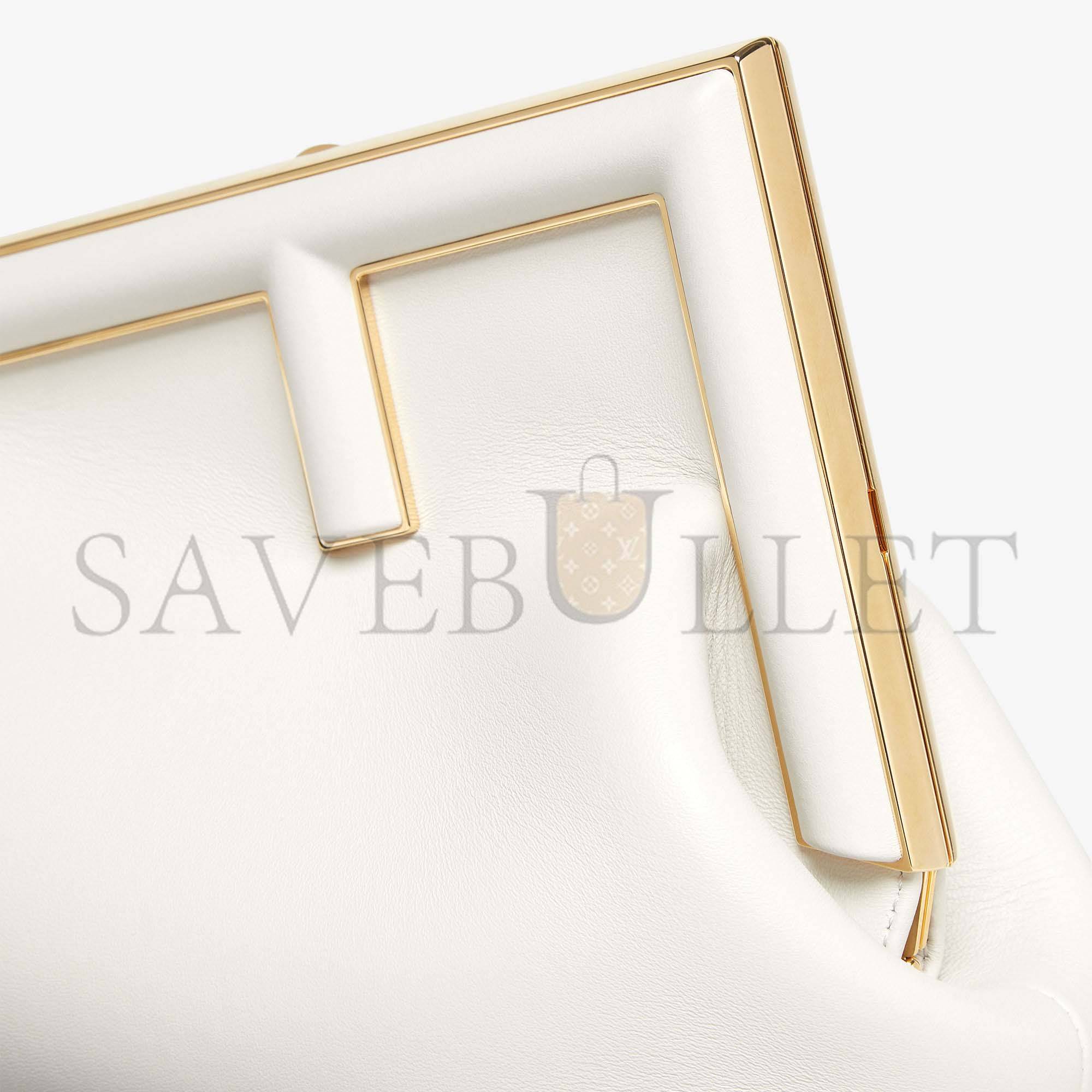 FENDI FIRST MIDI - WHITE LEATHER BAG 8BP137ABVEF0QVL (30*20*14cm) FENDI FIRST MIDI - WHITE LEATHER BAG 8BP137ABVEF0QVL (30*20*14cm)