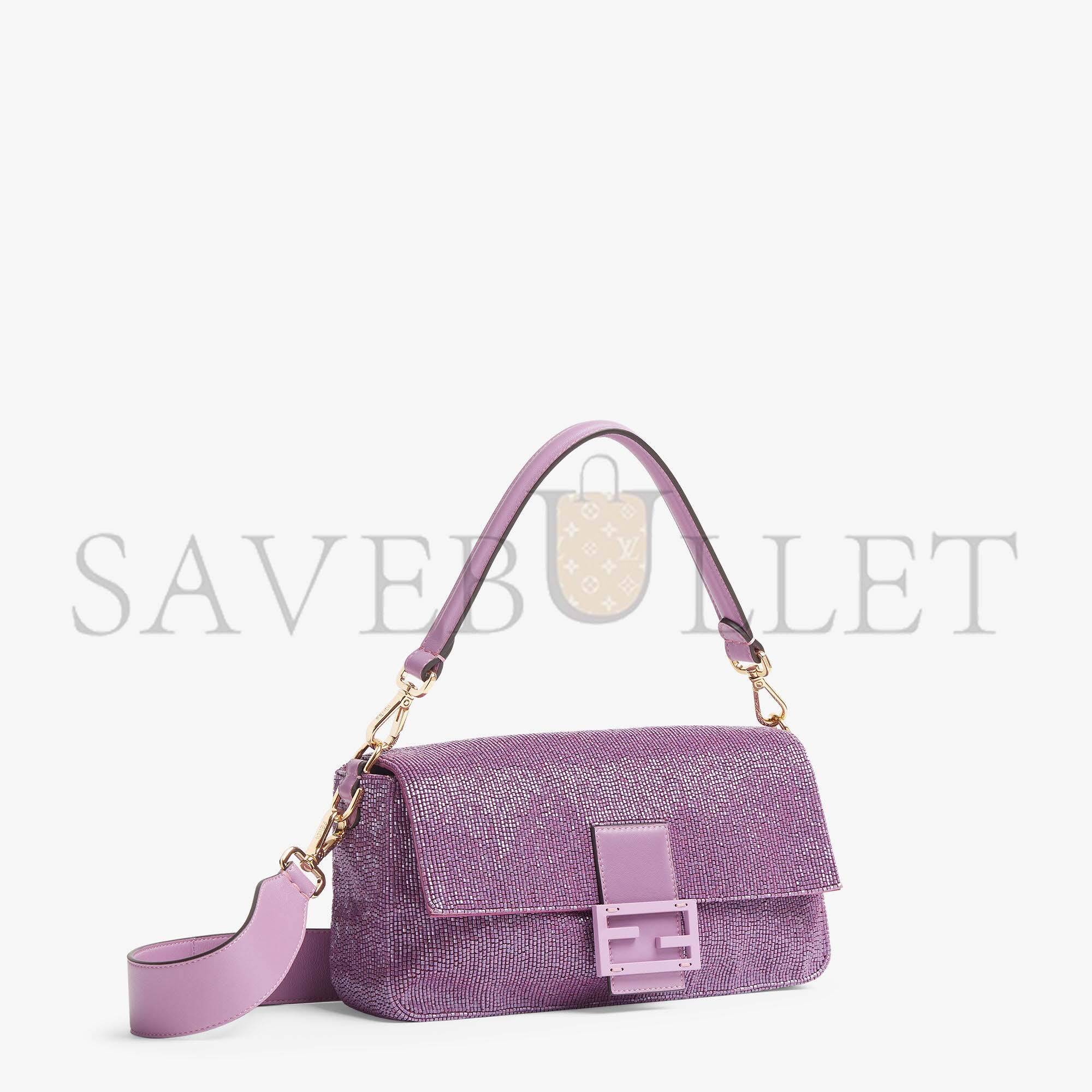 FENDI BAGUETTE - RE-EDITION BAG IN LILAC BEADS 8BR600AM2LF1JCO (27*15*6cm) FENDI BAGUETTE - RE-EDITION BAG IN LILAC BEADS 8BR600AM2LF1JCO (27*15*6cm)