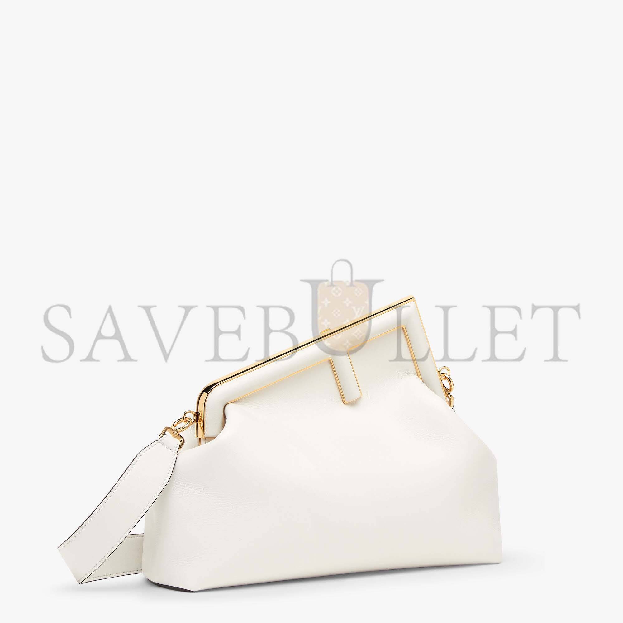 FENDI FIRST MEDIUM - WHITE LEATHER BAG8BP127ABVEF0QVL (32.5*23.5*15cm) FENDI FIRST MEDIUM - WHITE LEATHER BAG8BP127ABVEF0QVL (32.5*23.5*15cm)