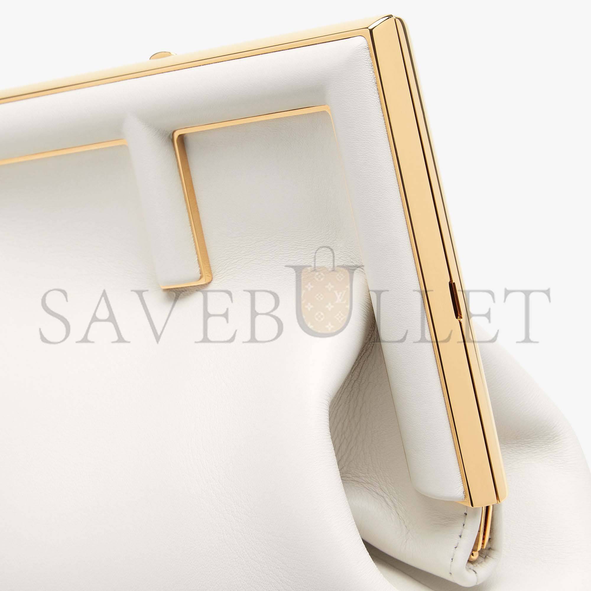 FENDI FIRST MEDIUM - WHITE LEATHER BAG8BP127ABVEF0QVL (32.5*23.5*15cm) FENDI FIRST MEDIUM - WHITE LEATHER BAG8BP127ABVEF0QVL (32.5*23.5*15cm)