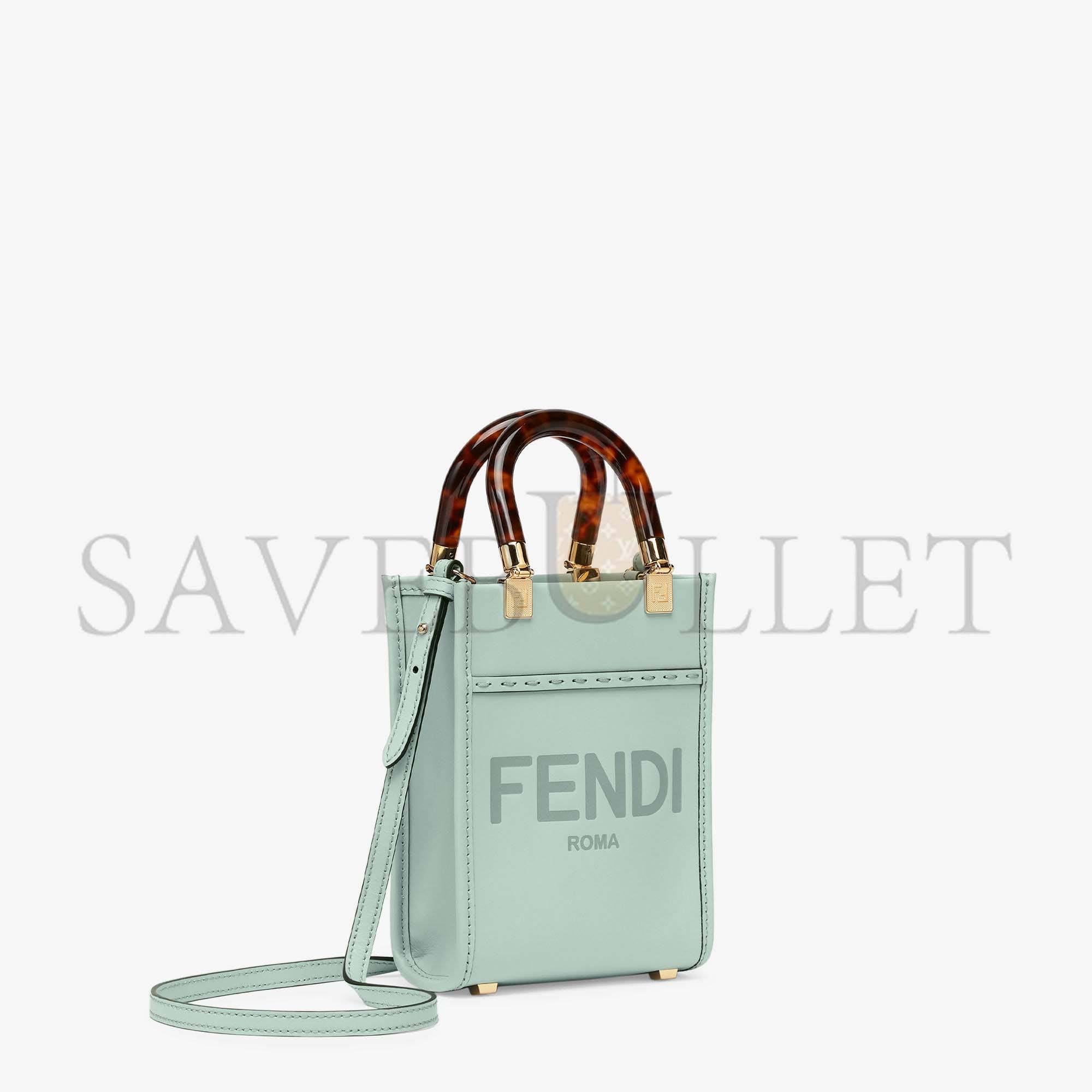 FENDI MINI SUNSHINE SHOPPER - MINT GREEN LEATHER MINI-BAG 8BS051ABVLF03HW (18*13*6.5cm) FENDI MINI SUNSHINE SHOPPER - MINT GREEN LEATHER MINI-BAG 8BS051ABVLF03HW (18*13*6.5cm)