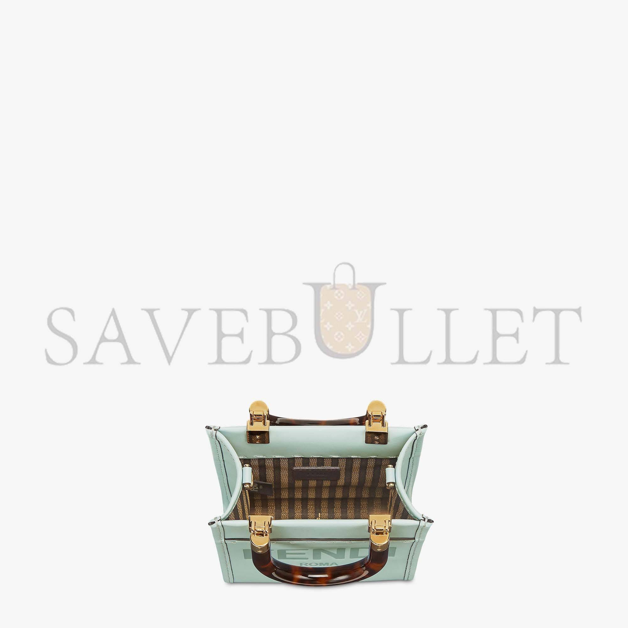 FENDI MINI SUNSHINE SHOPPER - MINT GREEN LEATHER MINI-BAG 8BS051ABVLF03HW (18*13*6.5cm) FENDI MINI SUNSHINE SHOPPER - MINT GREEN LEATHER MINI-BAG 8BS051ABVLF03HW (18*13*6.5cm)