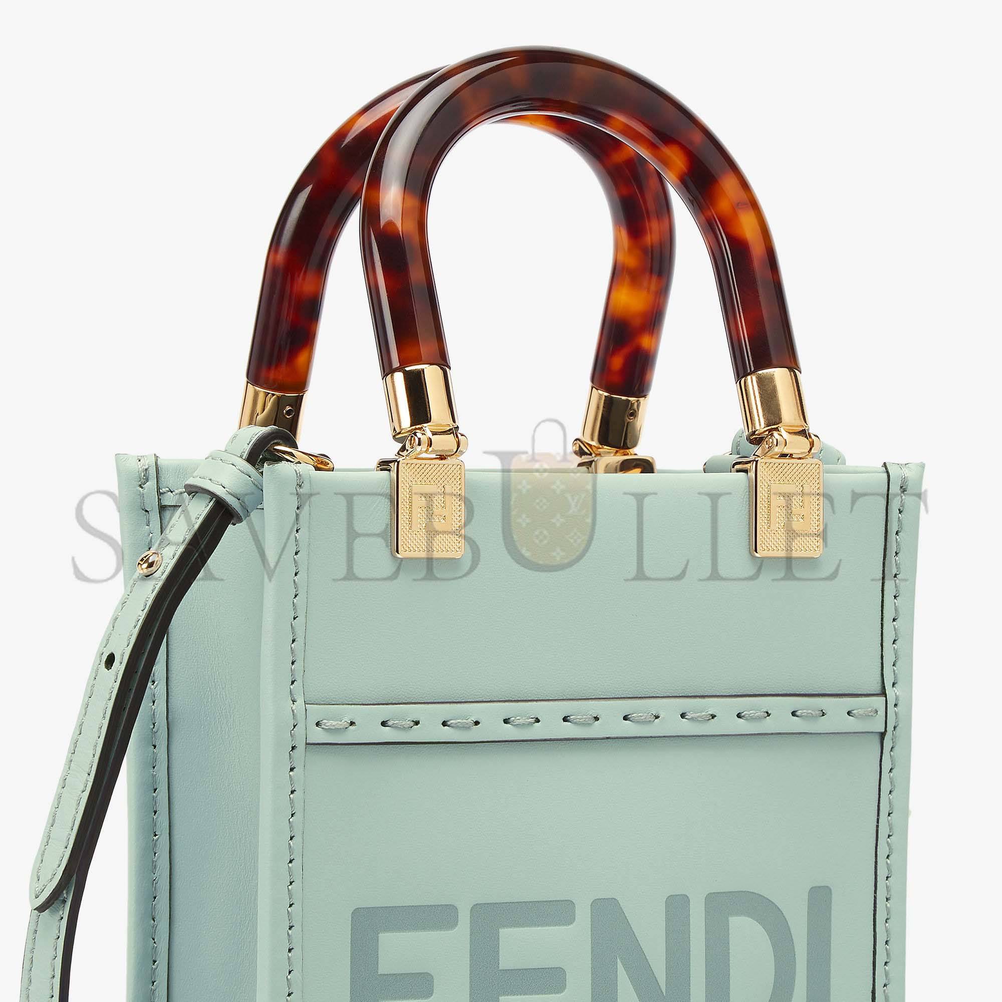 FENDI MINI SUNSHINE SHOPPER - MINT GREEN LEATHER MINI-BAG 8BS051ABVLF03HW (18*13*6.5cm) FENDI MINI SUNSHINE SHOPPER - MINT GREEN LEATHER MINI-BAG 8BS051ABVLF03HW (18*13*6.5cm)