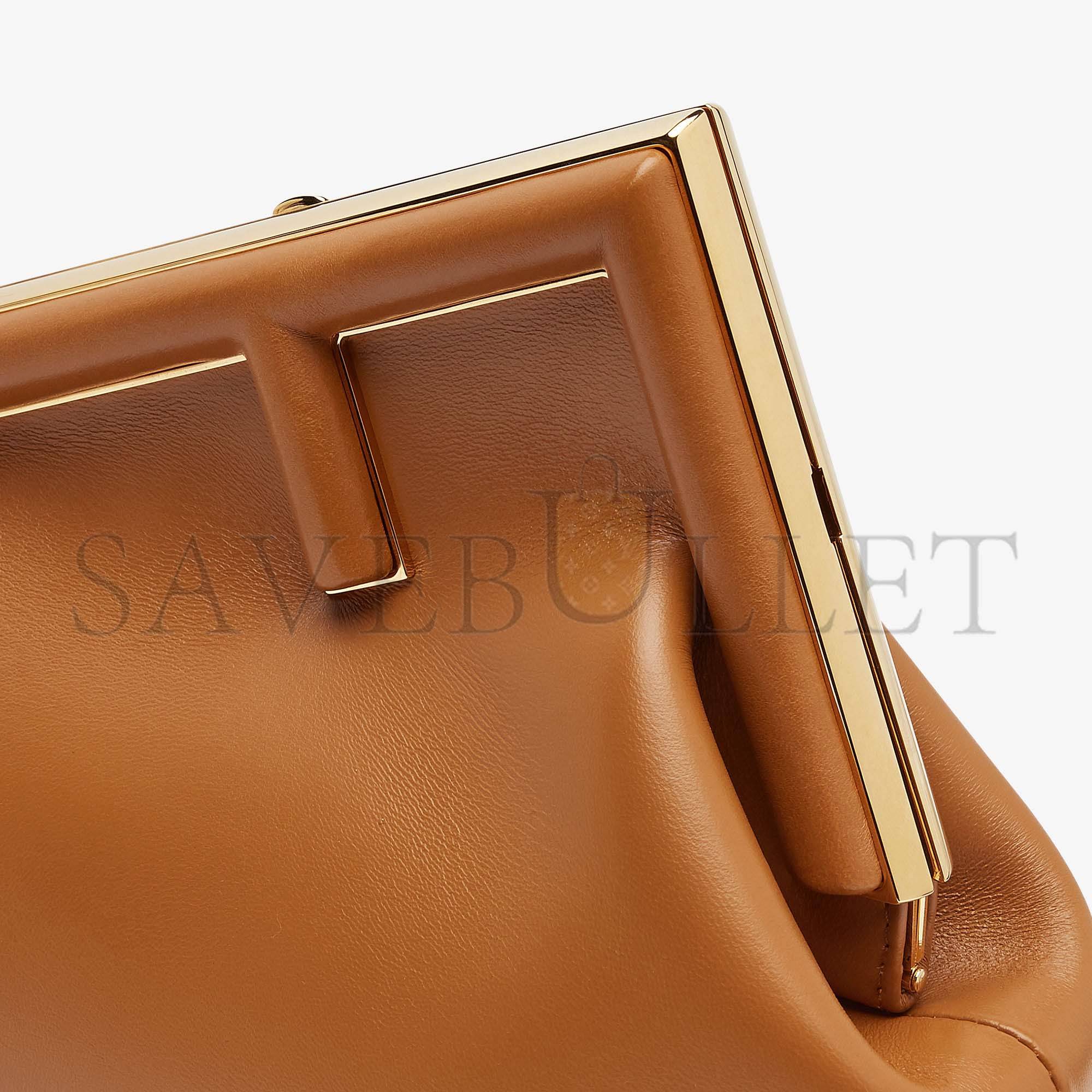 FENDI FIRST SMALL - BROWN LEATHER BAG 8BP129ABVEF0NYJ (26*18*9.5cm) FENDI FIRST SMALL - BROWN LEATHER BAG 8BP129ABVEF0NYJ (26*18*9.5cm)