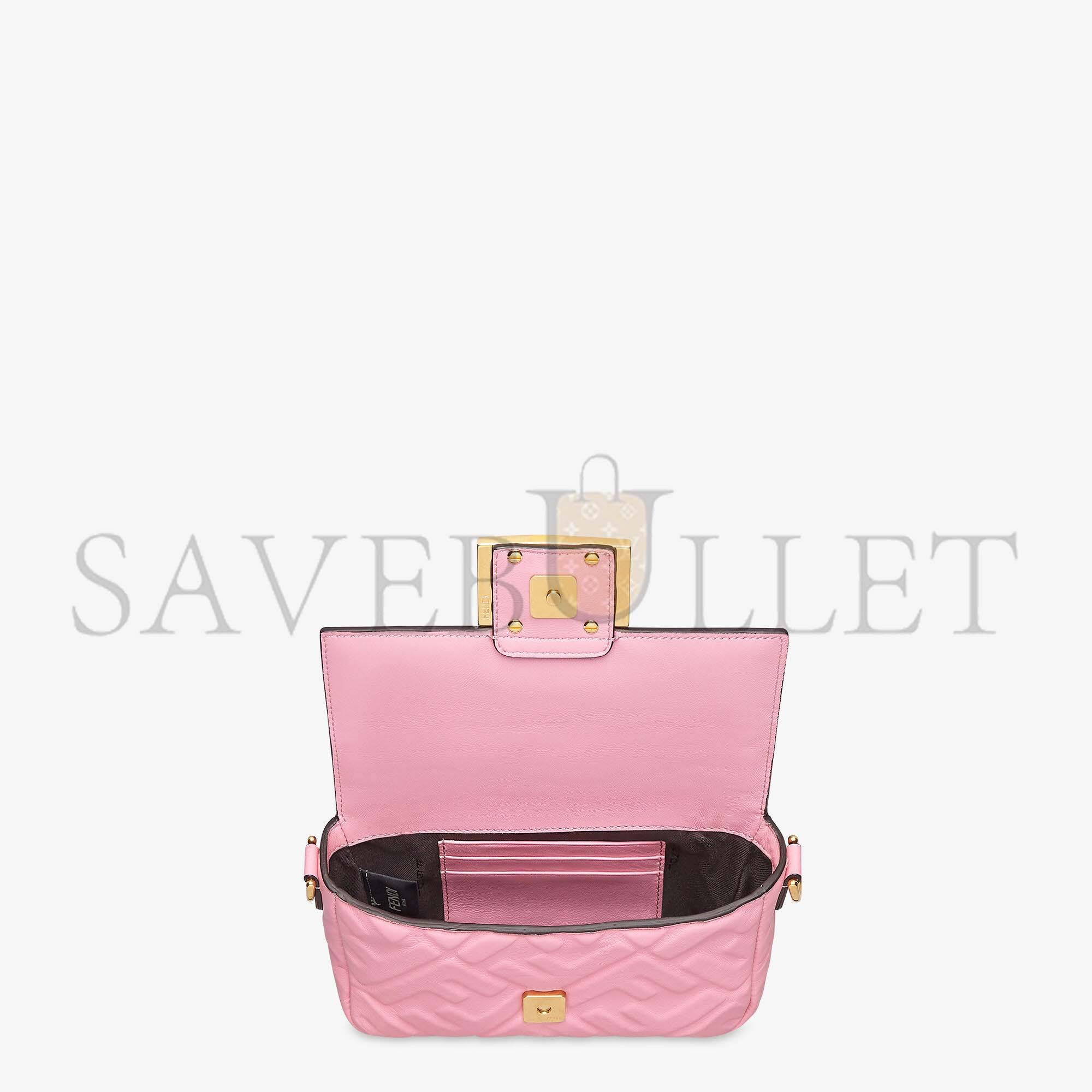 FENDI BAGUETTE MINI - PINK NAPPA LEATHER BAG 8BS017A72VF1AQA (19*11.5*4cm) FENDI BAGUETTE MINI - PINK NAPPA LEATHER BAG 8BS017A72VF1AQA (19*11.5*4cm)