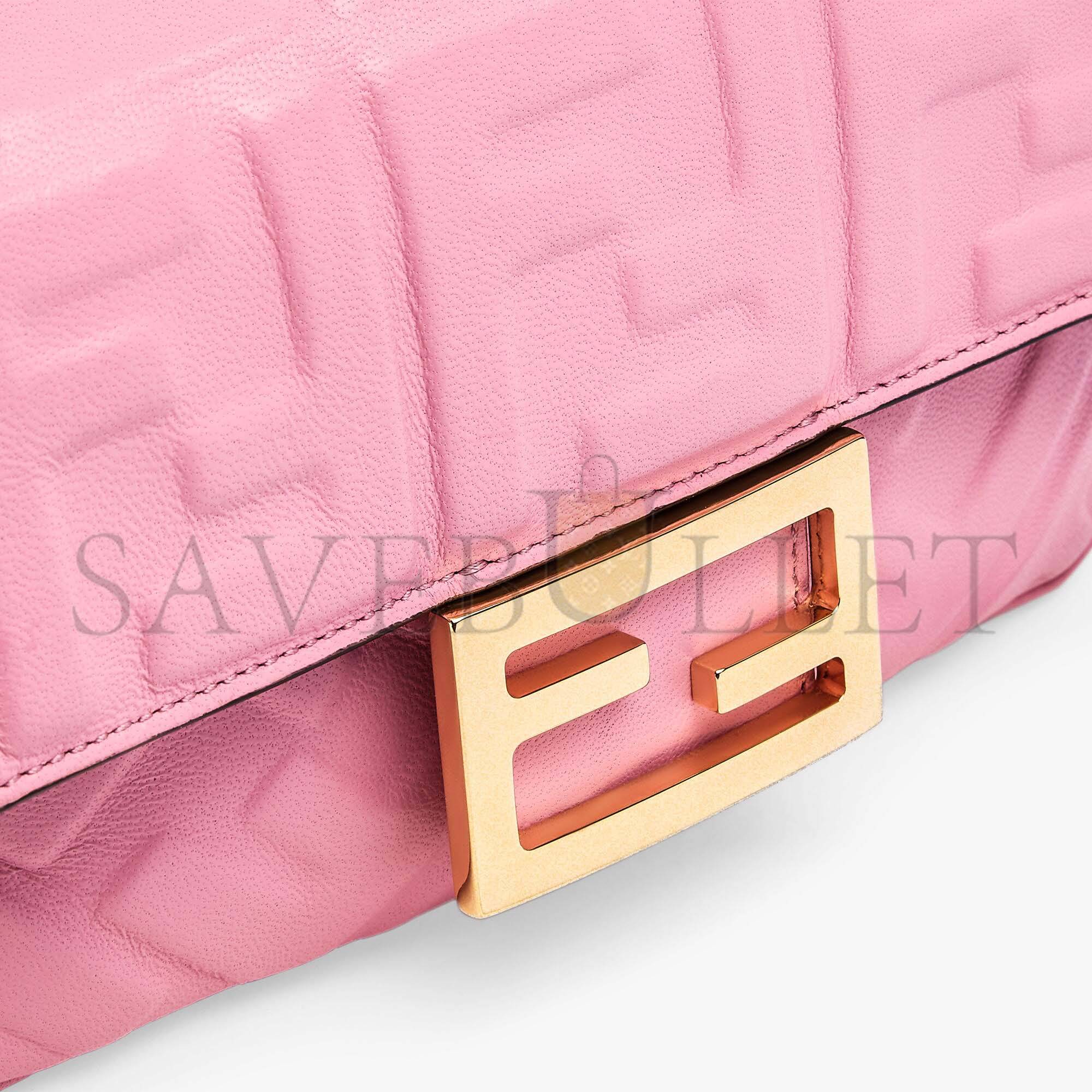 FENDI BAGUETTE MINI - PINK NAPPA LEATHER BAG 8BS017A72VF1AQA (19*11.5*4cm) FENDI BAGUETTE MINI - PINK NAPPA LEATHER BAG 8BS017A72VF1AQA (19*11.5*4cm)