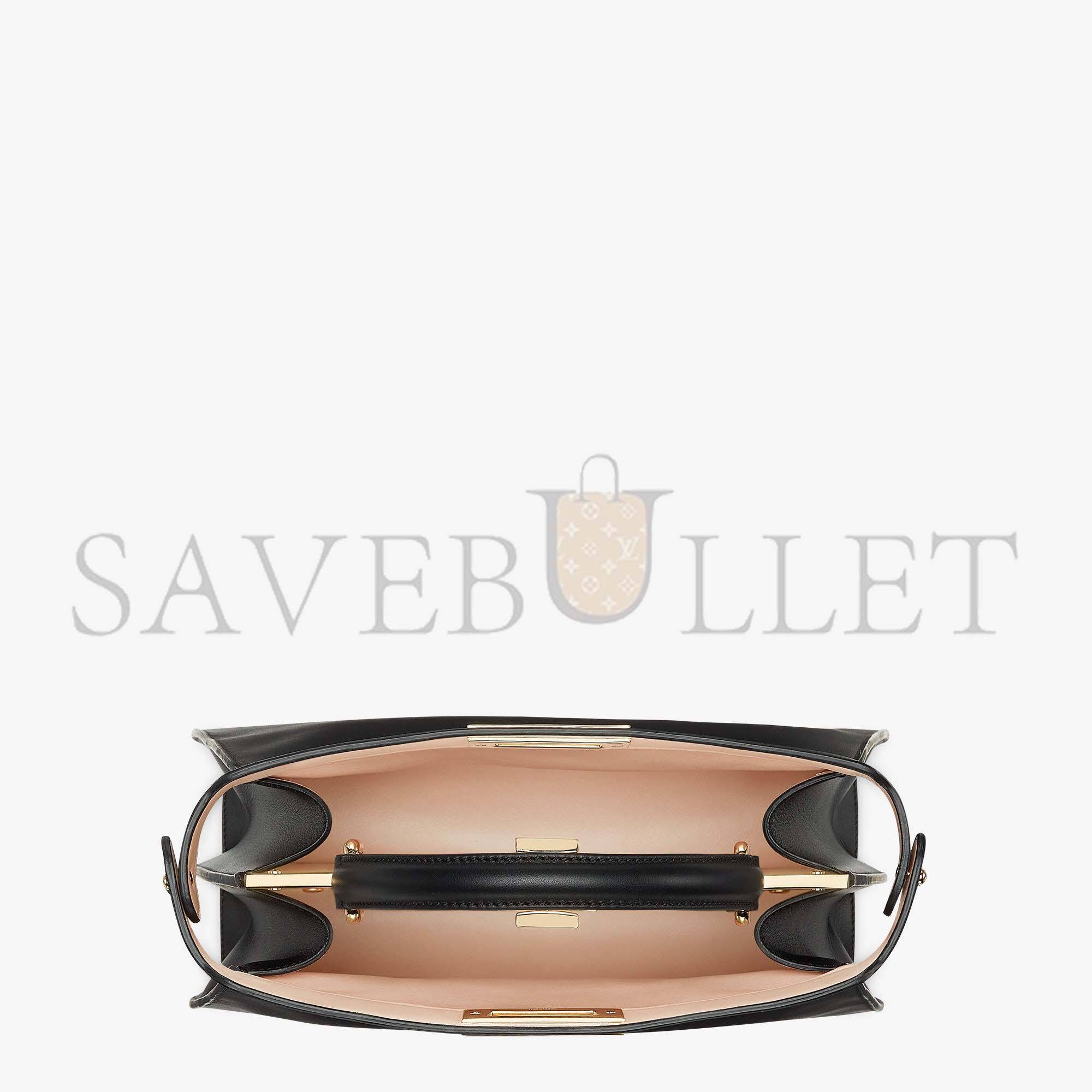 FENDI PEEKABOO ISEEU MEDIUM - ROSE BLACK LEATHER BAG 8BN321A6V3F1CJZ (33.5*25.5*13cm) FENDI PEEKABOO ISEEU MEDIUM - ROSE BLACK LEATHER BAG 8BN321A6V3F1CJZ (33.5*25.5*13cm)