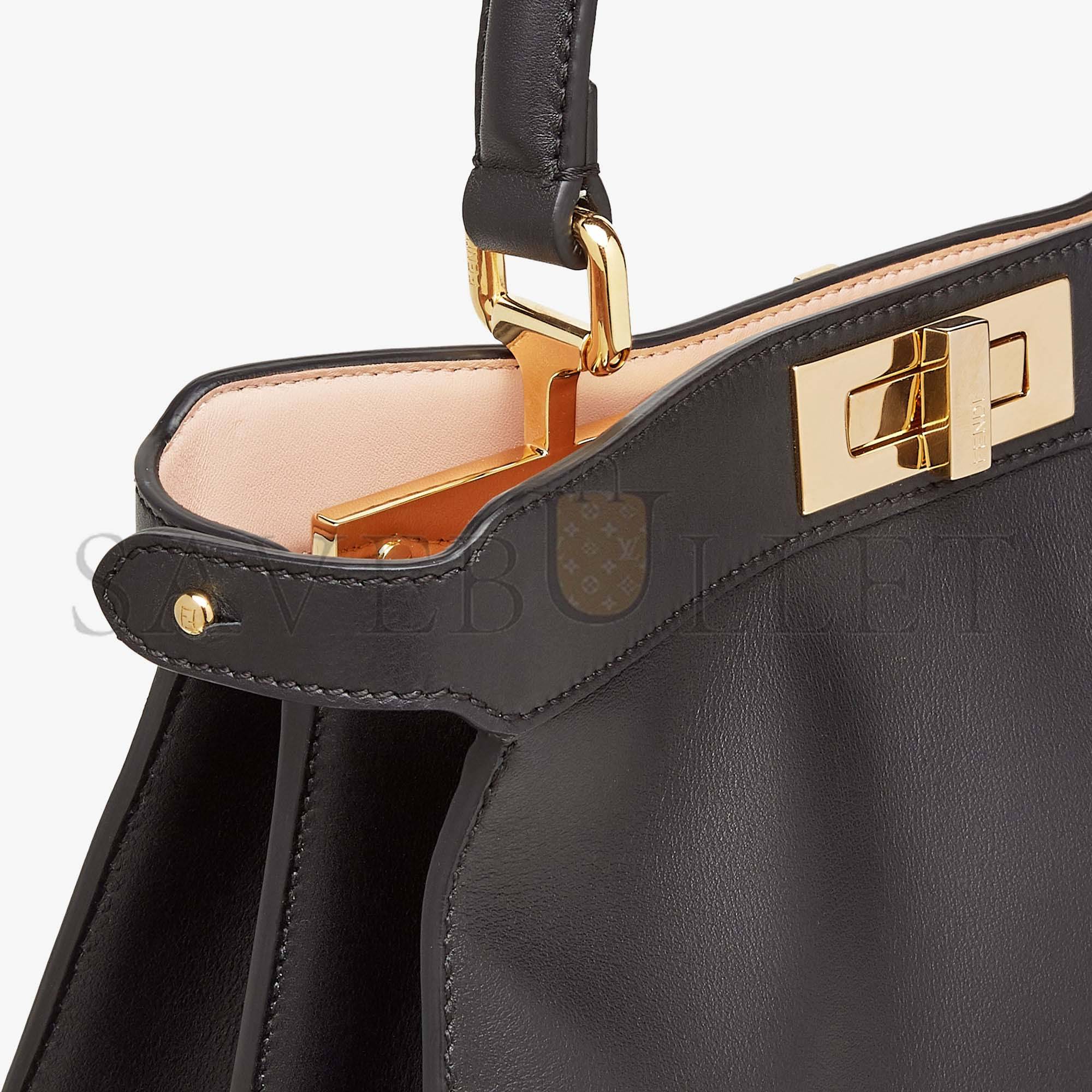 FENDI PEEKABOO ISEEU MEDIUM - ROSE BLACK LEATHER BAG 8BN321A6V3F1CJZ (33.5*25.5*13cm) FENDI PEEKABOO ISEEU MEDIUM - ROSE BLACK LEATHER BAG 8BN321A6V3F1CJZ (33.5*25.5*13cm)