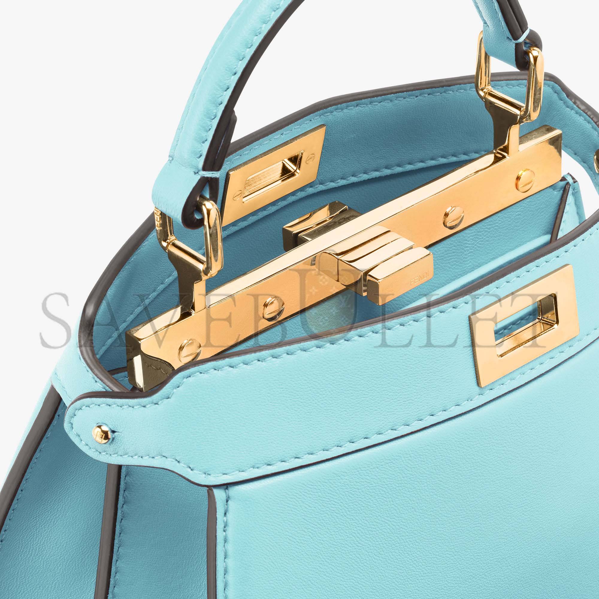 FENDI PEEKABOO ISEEU PETITE - TURQUOISE PADDED NAPPA LEATHER 8BN335ABVEF1JTX (20*15.5*11cm) FENDI PEEKABOO ISEEU PETITE - TURQUOISE PADDED NAPPA LEATHER 8BN335ABVEF1JTX (20*15.5*11cm)