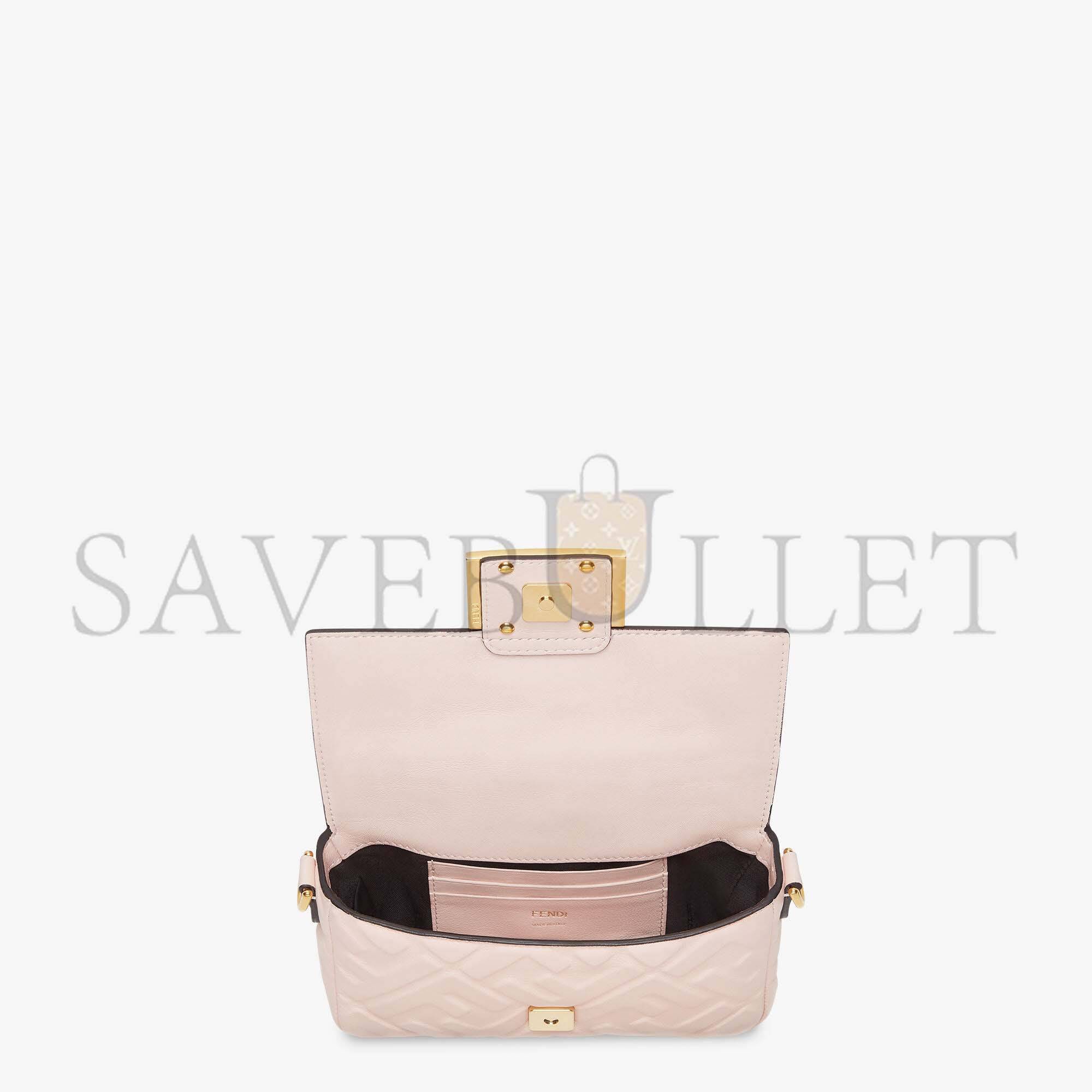 FENDI BAGUETTE MINI - PINK FF NAPPA LEATHER BAG 8BS017A72VF180X (19*11.5*4cm) FENDI BAGUETTE MINI - PINK FF NAPPA LEATHER BAG 8BS017A72VF180X (19*11.5*4cm)