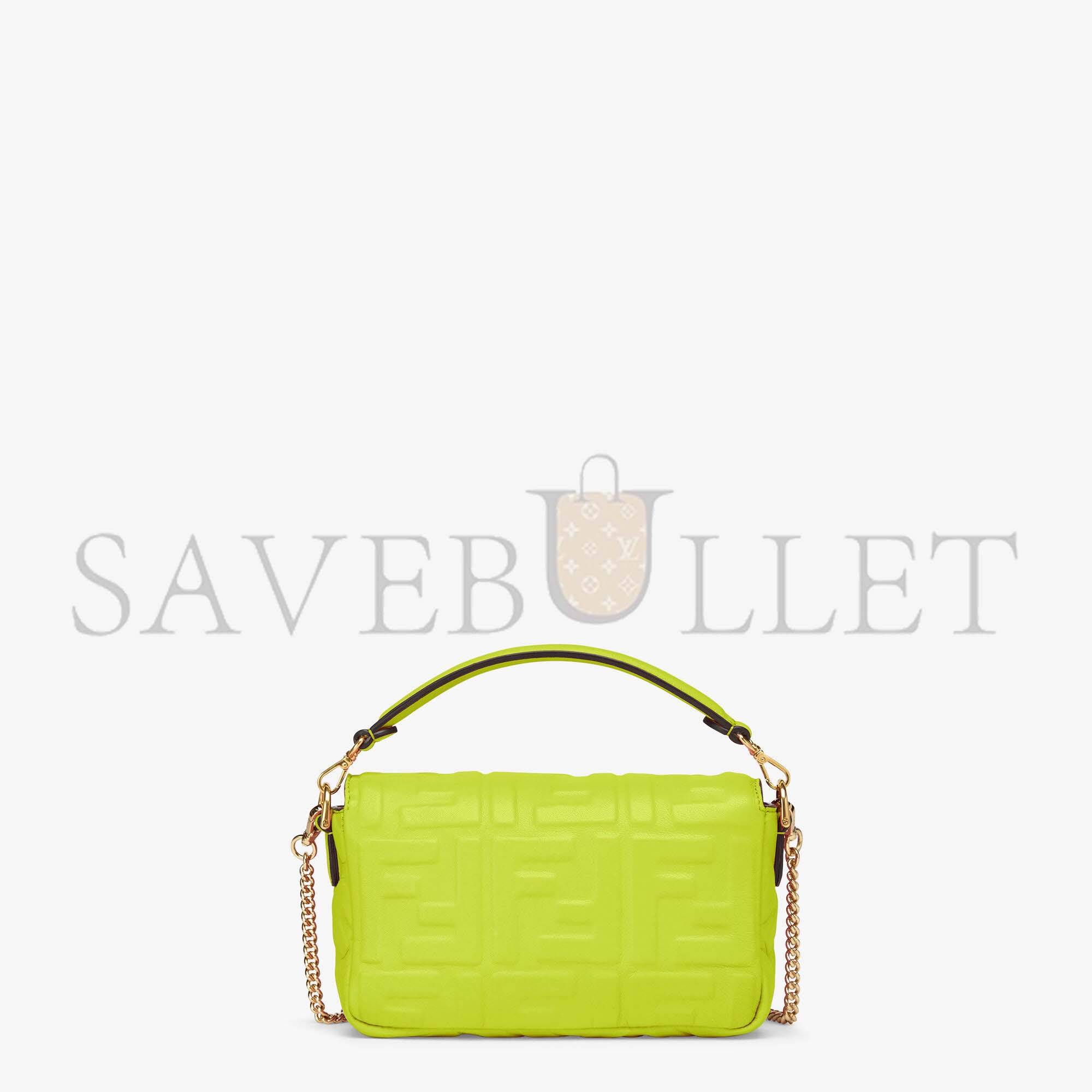 FENDI BAGUETTE MINI - ACID GREEN NAPPA LEATHER BAG 8BS017A72VF1JCM (19*11.5*4cm) FENDI BAGUETTE MINI - ACID GREEN NAPPA LEATHER BAG 8BS017A72VF1JCM (19*11.5*4cm)