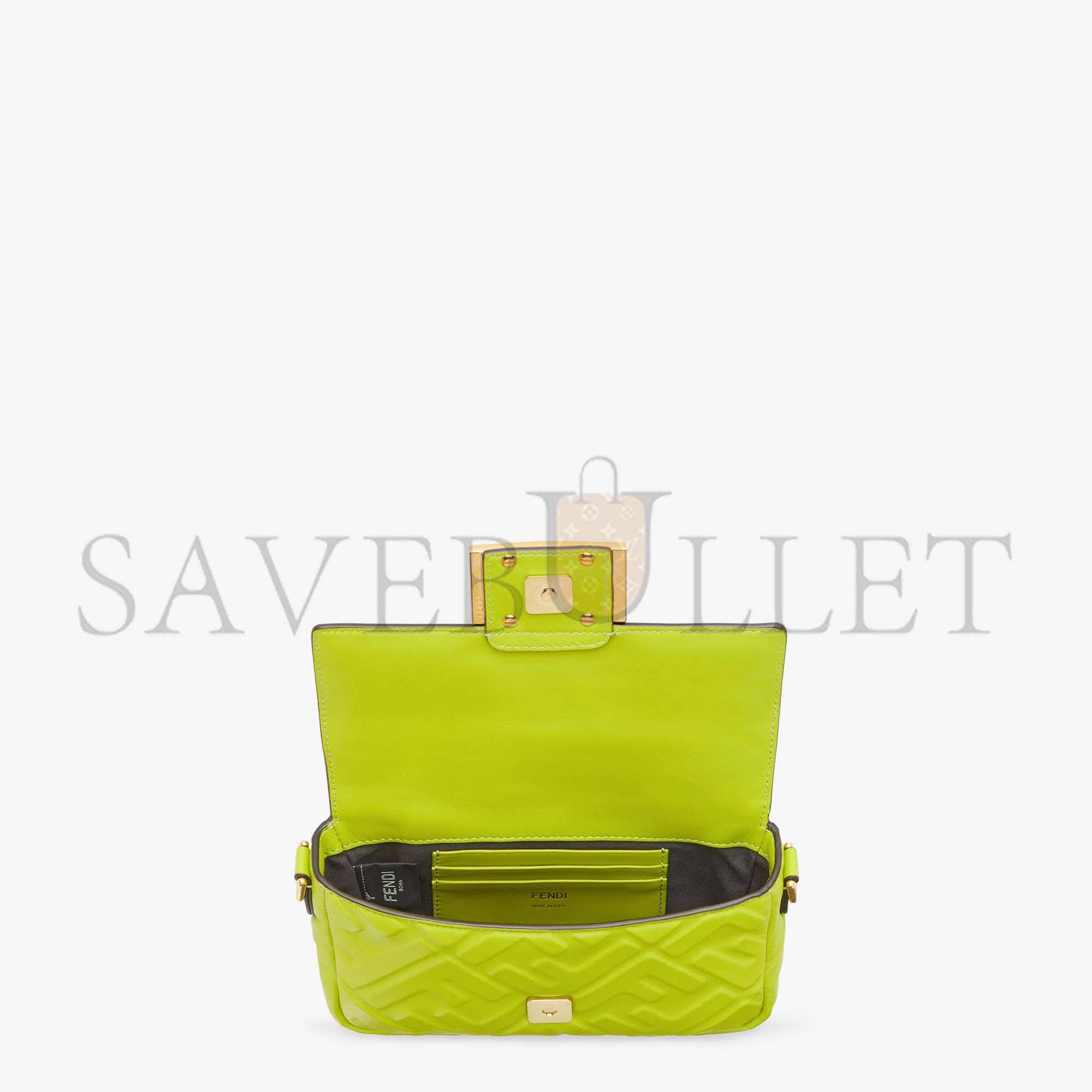 FENDI BAGUETTE MINI - ACID GREEN NAPPA LEATHER BAG 8BS017A72VF1JCM (19*11.5*4cm) FENDI BAGUETTE MINI - ACID GREEN NAPPA LEATHER BAG 8BS017A72VF1JCM (19*11.5*4cm)