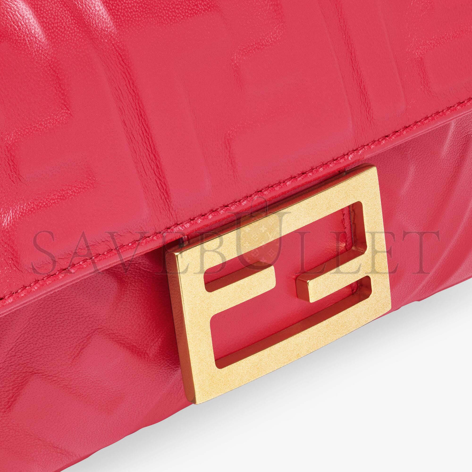 FENDI BAGUETTE MINI - RED FF NAPPA LEATHER BAG 8BS017A72VF1844 (19*11.5*4cm) FENDI BAGUETTE MINI - RED FF NAPPA LEATHER BAG 8BS017A72VF1844 (19*11.5*4cm)