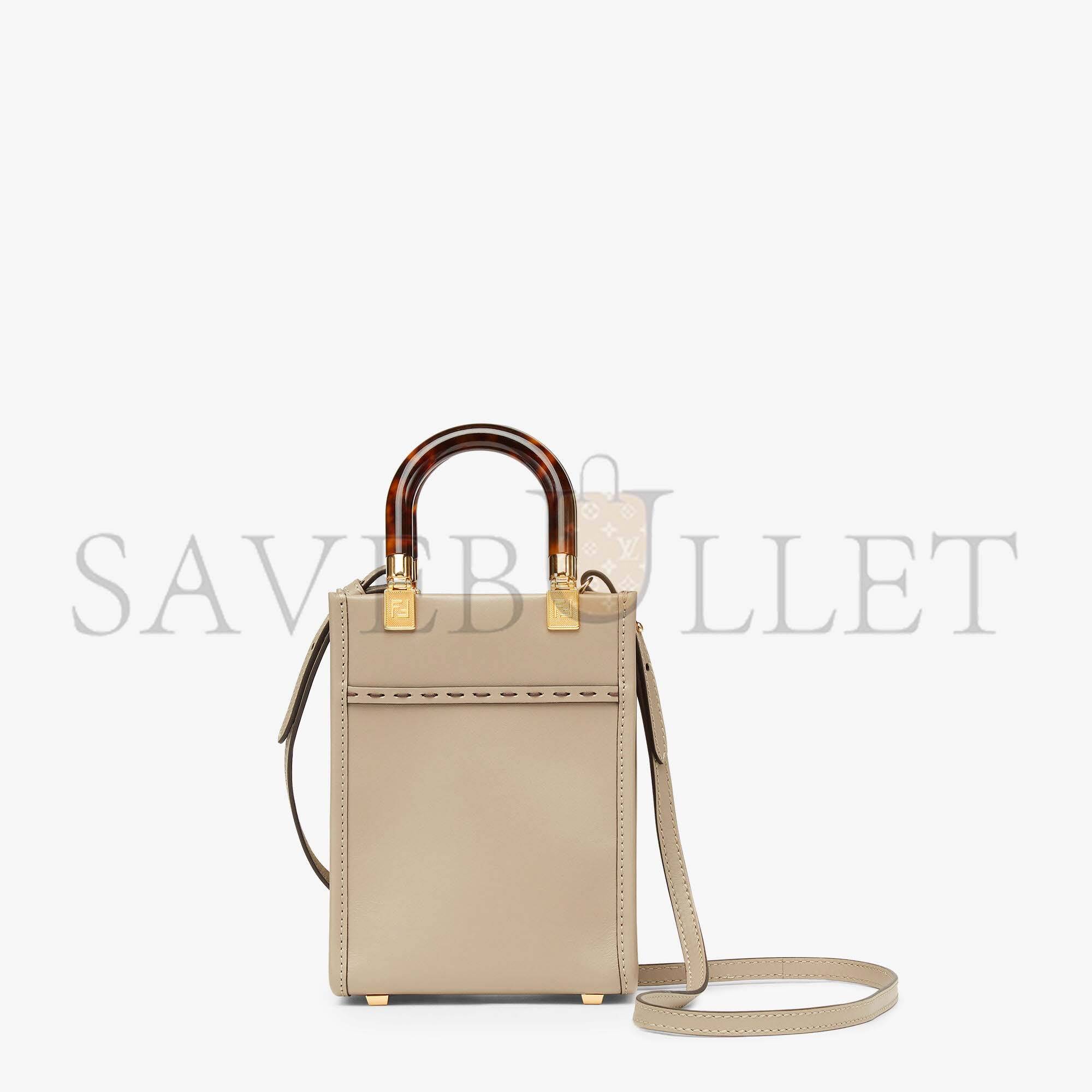 FENDI MINI SUNSHINE SHOPPER - DOVE-GRAY LEATHER MINI-BAG 8BS051ABVLF0E65 (18*13*6.5cm) FENDI MINI SUNSHINE SHOPPER - DOVE-GRAY LEATHER MINI-BAG 8BS051ABVLF0E65 (18*13*6.5cm)