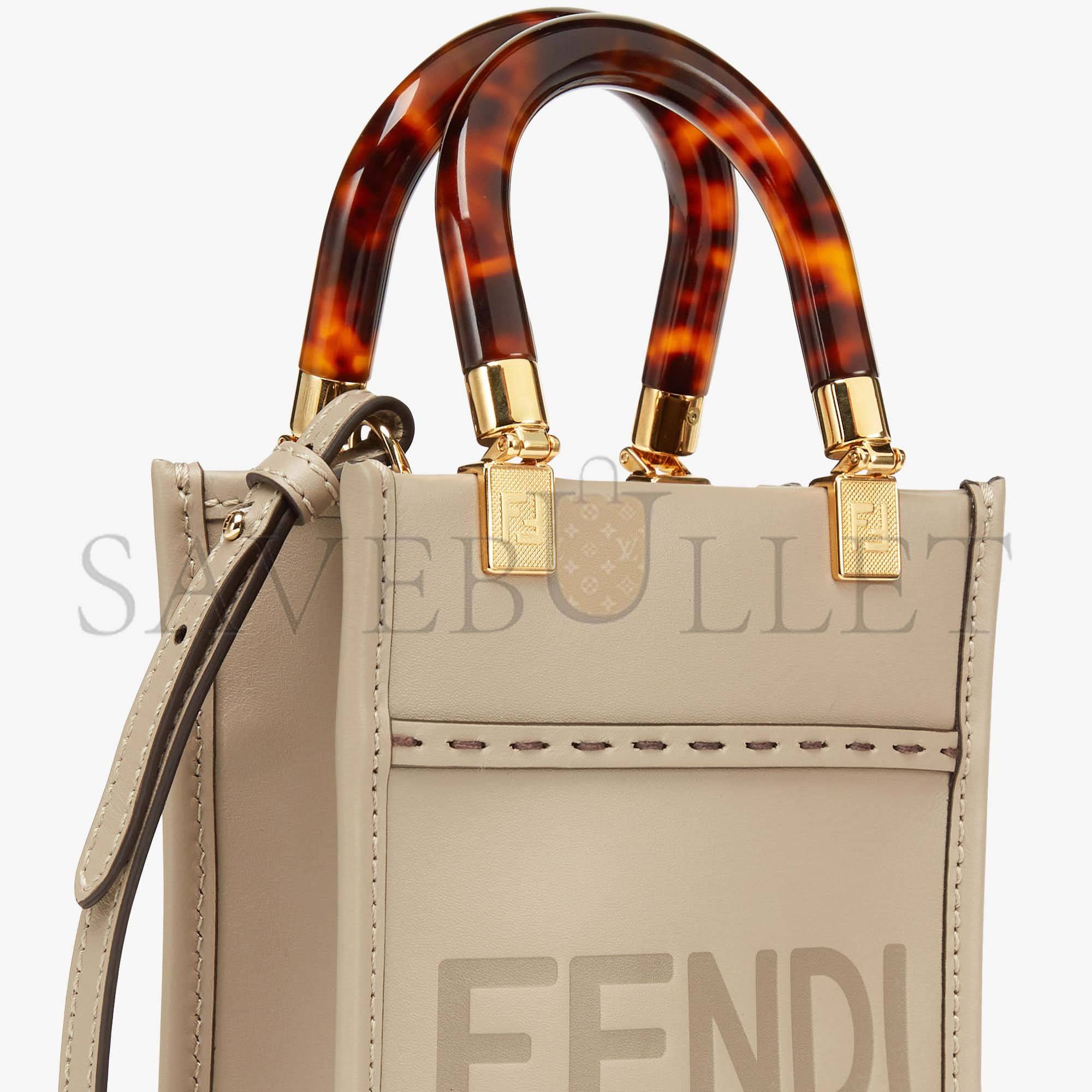 FENDI MINI SUNSHINE SHOPPER - DOVE-GRAY LEATHER MINI-BAG 8BS051ABVLF0E65 (18*13*6.5cm) FENDI MINI SUNSHINE SHOPPER - DOVE-GRAY LEATHER MINI-BAG 8BS051ABVLF0E65 (18*13*6.5cm)