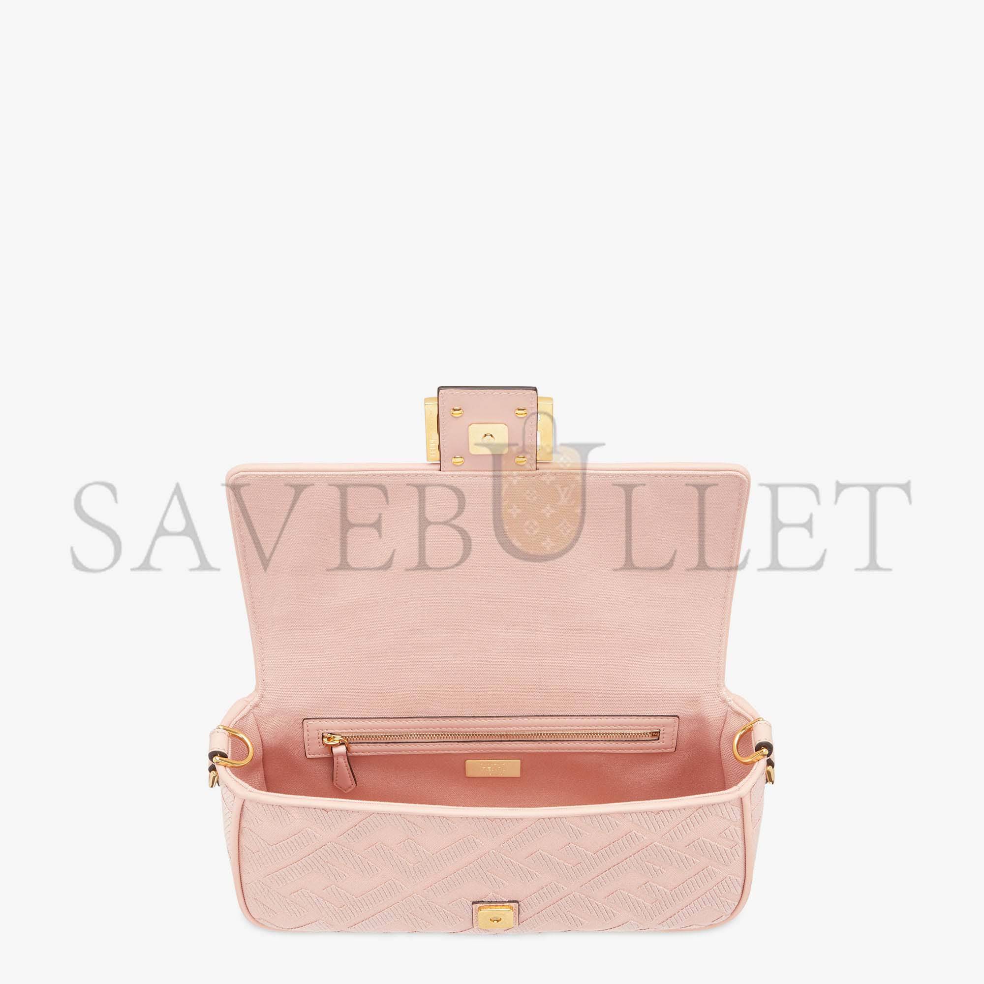 FENDI BAGUETTE - PINK FF CANVAS BAG 8BR600AMCDF1J4A (27*15*6cm) FENDI BAGUETTE - PINK FF CANVAS BAG 8BR600AMCDF1J4A (27*15*6cm)