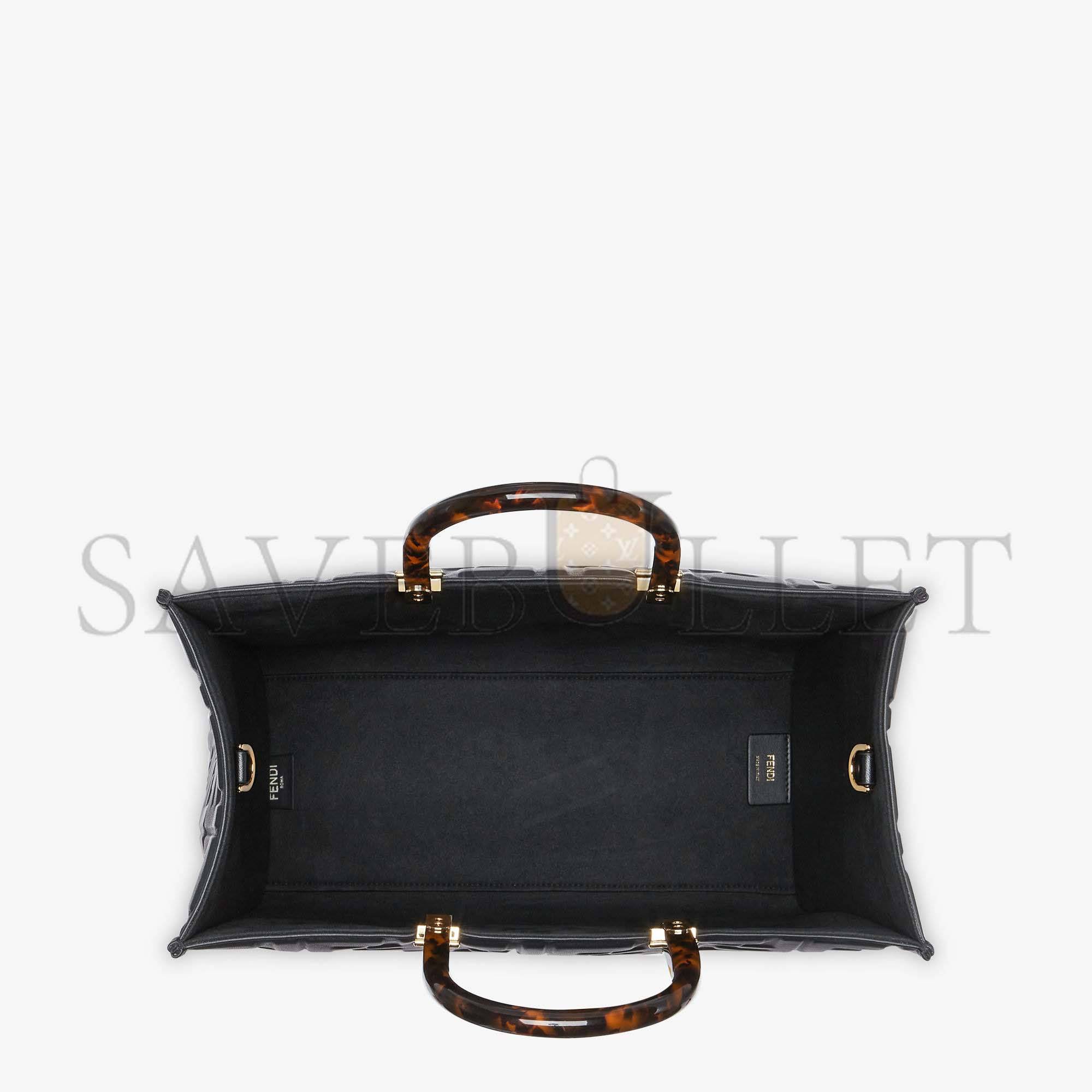 FENDI SUNSHINE MEDIUM - BLACK LEATHER SHOPPER 8BH386AMCVF0KUR (35*31*17cm) FENDI SUNSHINE MEDIUM - BLACK LEATHER SHOPPER 8BH386AMCVF0KUR (35*31*17cm)
