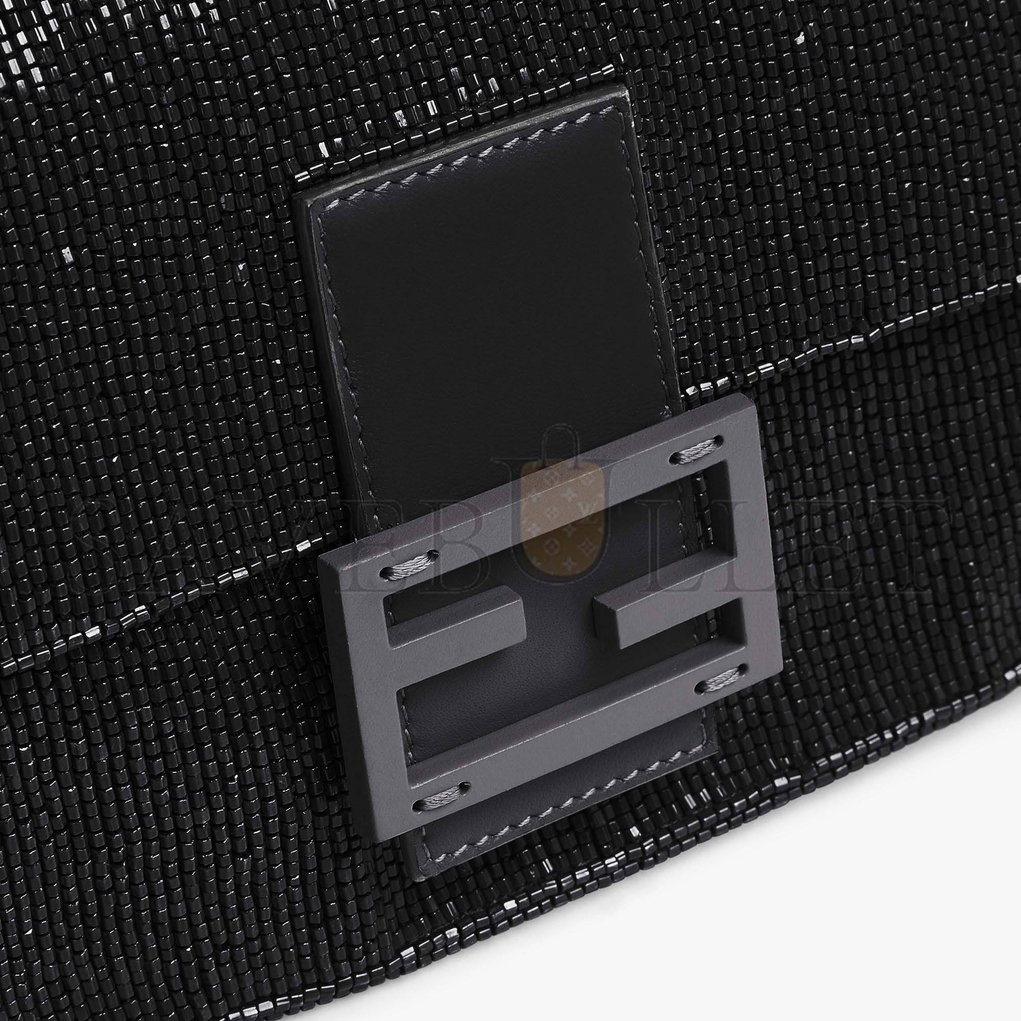 FENDI BAGUETTE - RE-EDITION BAG IN BLACK BEADS 8BR600AM2LF0KUR (27*15*6cm) FENDI BAGUETTE - RE-EDITION BAG IN BLACK BEADS 8BR600AM2LF0KUR (27*15*6cm)