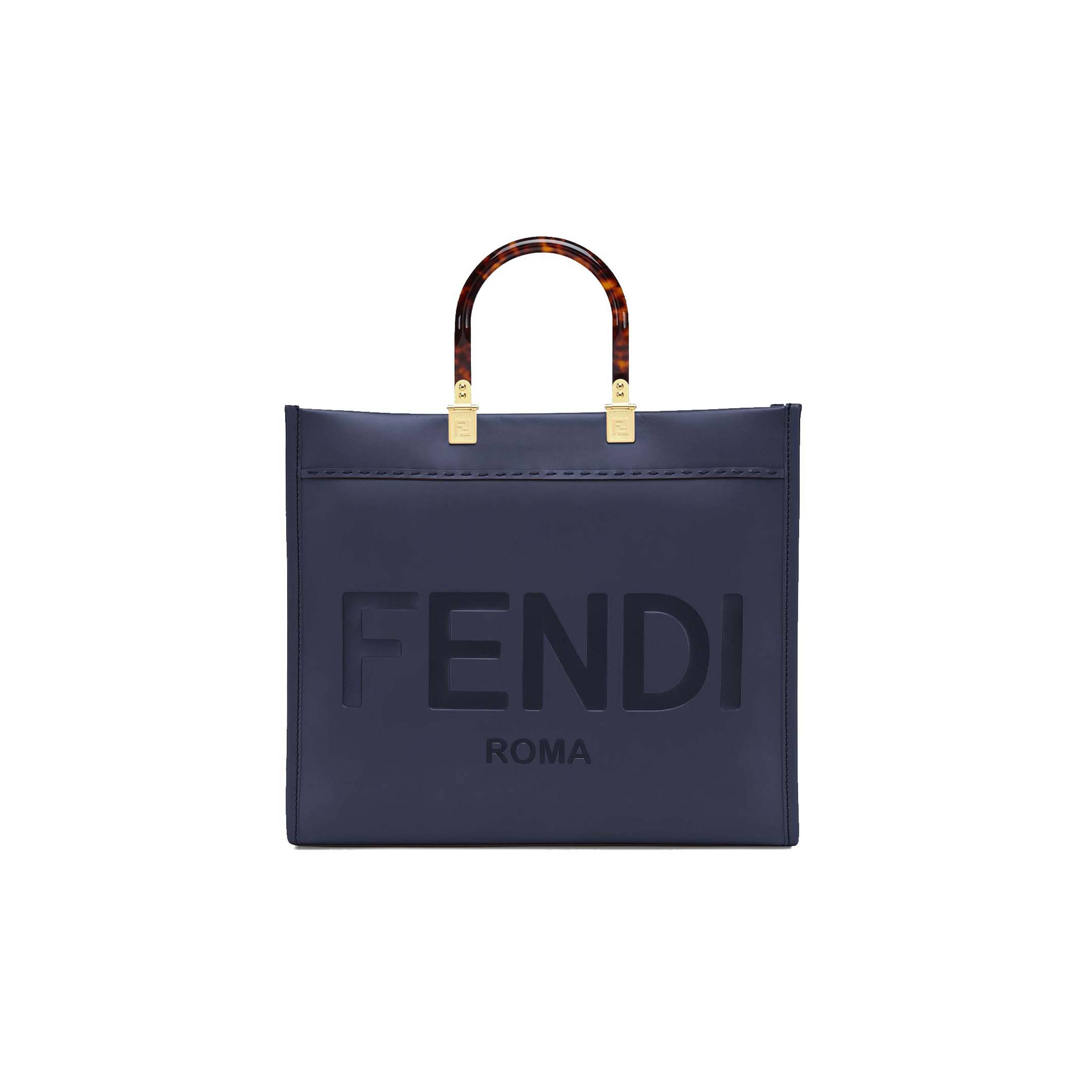 FENDI SUNSHINE MEDIUM - DARK BLUE LEATHER SHOPPER 8BH386ABVLF1998 (35*31*17cm) FENDI SUNSHINE MEDIUM - DARK BLUE LEATHER SHOPPER 8BH386ABVLF1998 (35*31*17cm)