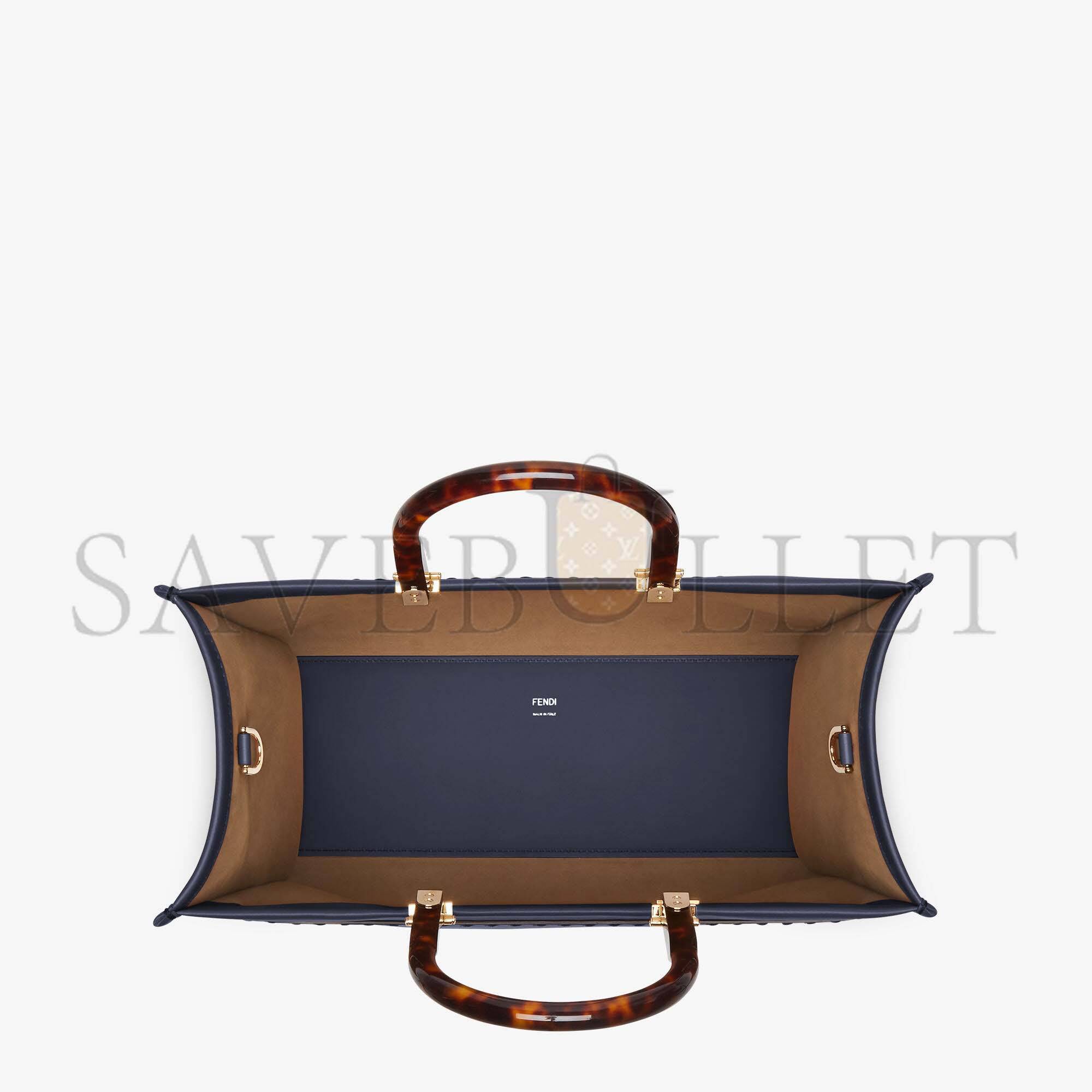 FENDI SUNSHINE MEDIUM - DARK BLUE LEATHER SHOPPER 8BH386ABVLF1998 (35*31*17cm) FENDI SUNSHINE MEDIUM - DARK BLUE LEATHER SHOPPER 8BH386ABVLF1998 (35*31*17cm)