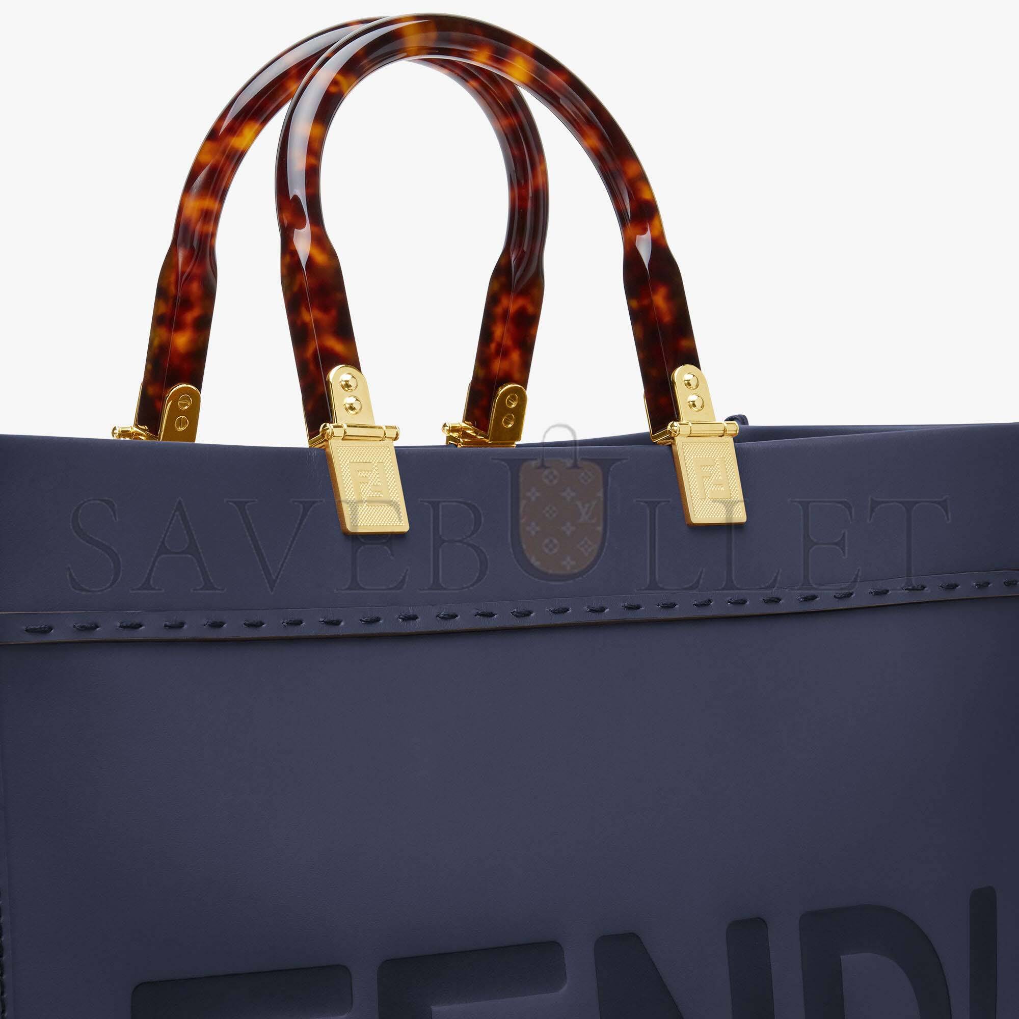 FENDI SUNSHINE MEDIUM - DARK BLUE LEATHER SHOPPER 8BH386ABVLF1998 (35*31*17cm) FENDI SUNSHINE MEDIUM - DARK BLUE LEATHER SHOPPER 8BH386ABVLF1998 (35*31*17cm)