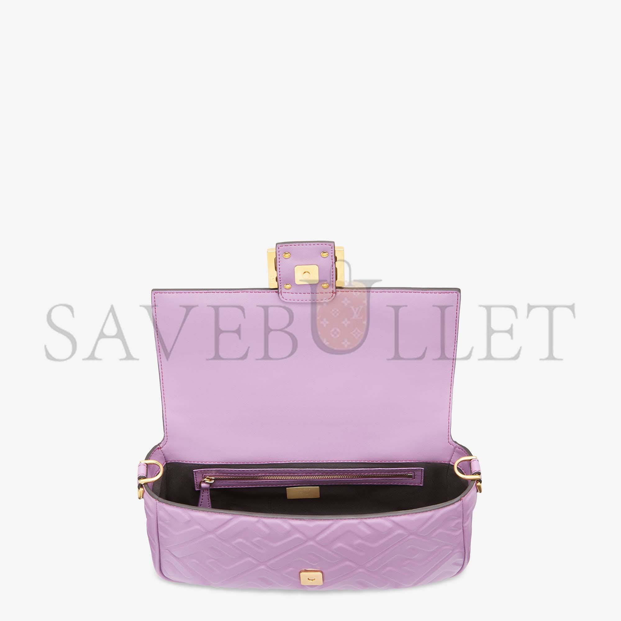 FENDI BAGUETTE - LILAC NAPPA LEATHER BAG 8BR600A72VF1JCL (27*15*6cm) FENDI BAGUETTE - LILAC NAPPA LEATHER BAG 8BR600A72VF1JCL (27*15*6cm)