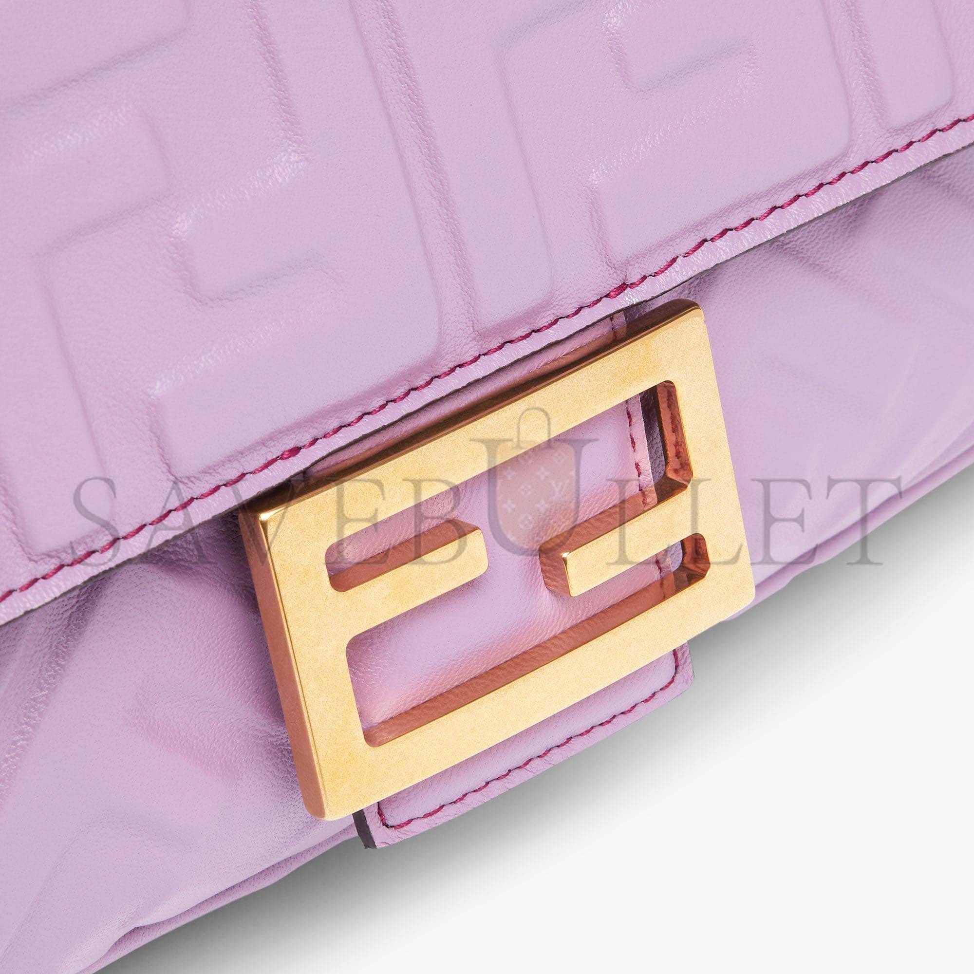 FENDI BAGUETTE - LILAC NAPPA LEATHER BAG 8BR600A72VF1JCL (27*15*6cm) FENDI BAGUETTE - LILAC NAPPA LEATHER BAG 8BR600A72VF1JCL (27*15*6cm)