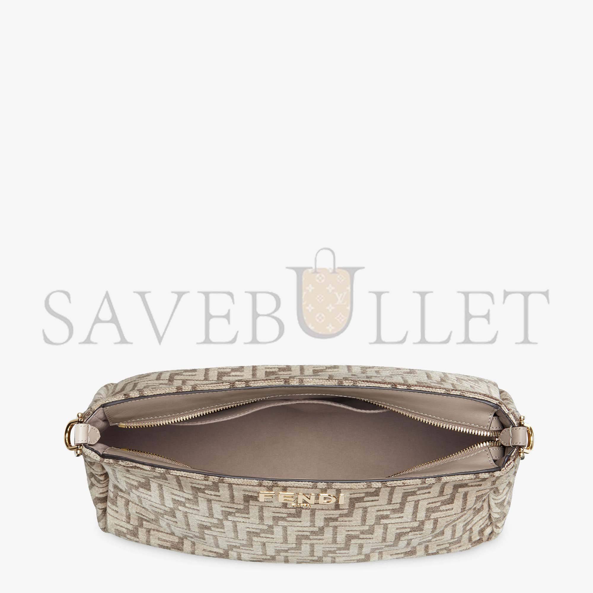 FENDI O’LOCK ZIPPER - DOVE GRAY TAPESTRY FABRIC BAG 8BR805ALFVF1IQU (36*23.5*14cm) FENDI O’LOCK ZIPPER - DOVE GRAY TAPESTRY FABRIC BAG 8BR805ALFVF1IQU (36*23.5*14cm)