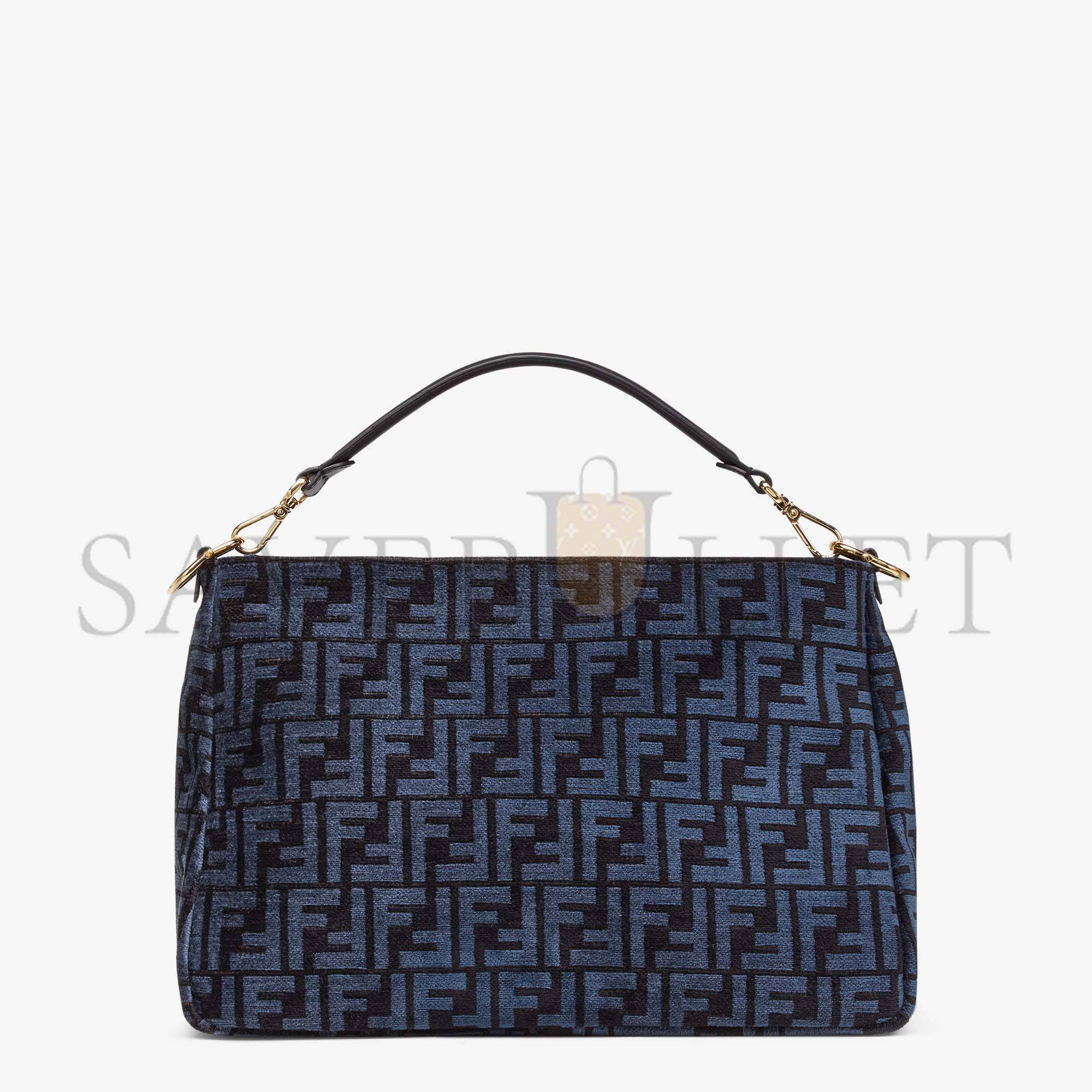 FENDI O’LOCK ZIPPER - DARK BLUE TAPESTRY FABRIC BAG 8BR805ALFVF1IVU (36*23.5*14cm) FENDI O’LOCK ZIPPER - DARK BLUE TAPESTRY FABRIC BAG 8BR805ALFVF1IVU (36*23.5*14cm)