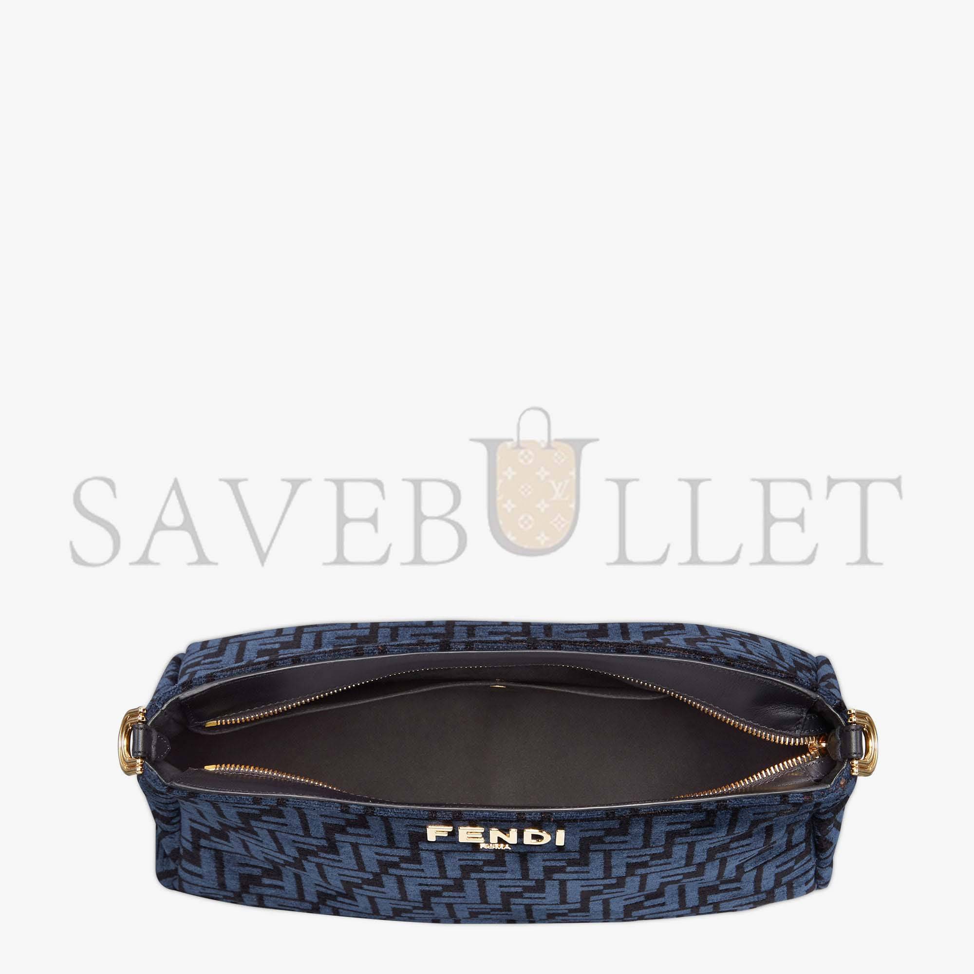 FENDI O’LOCK ZIPPER - DARK BLUE TAPESTRY FABRIC BAG 8BR805ALFVF1IVU (36*23.5*14cm) FENDI O’LOCK ZIPPER - DARK BLUE TAPESTRY FABRIC BAG 8BR805ALFVF1IVU (36*23.5*14cm)