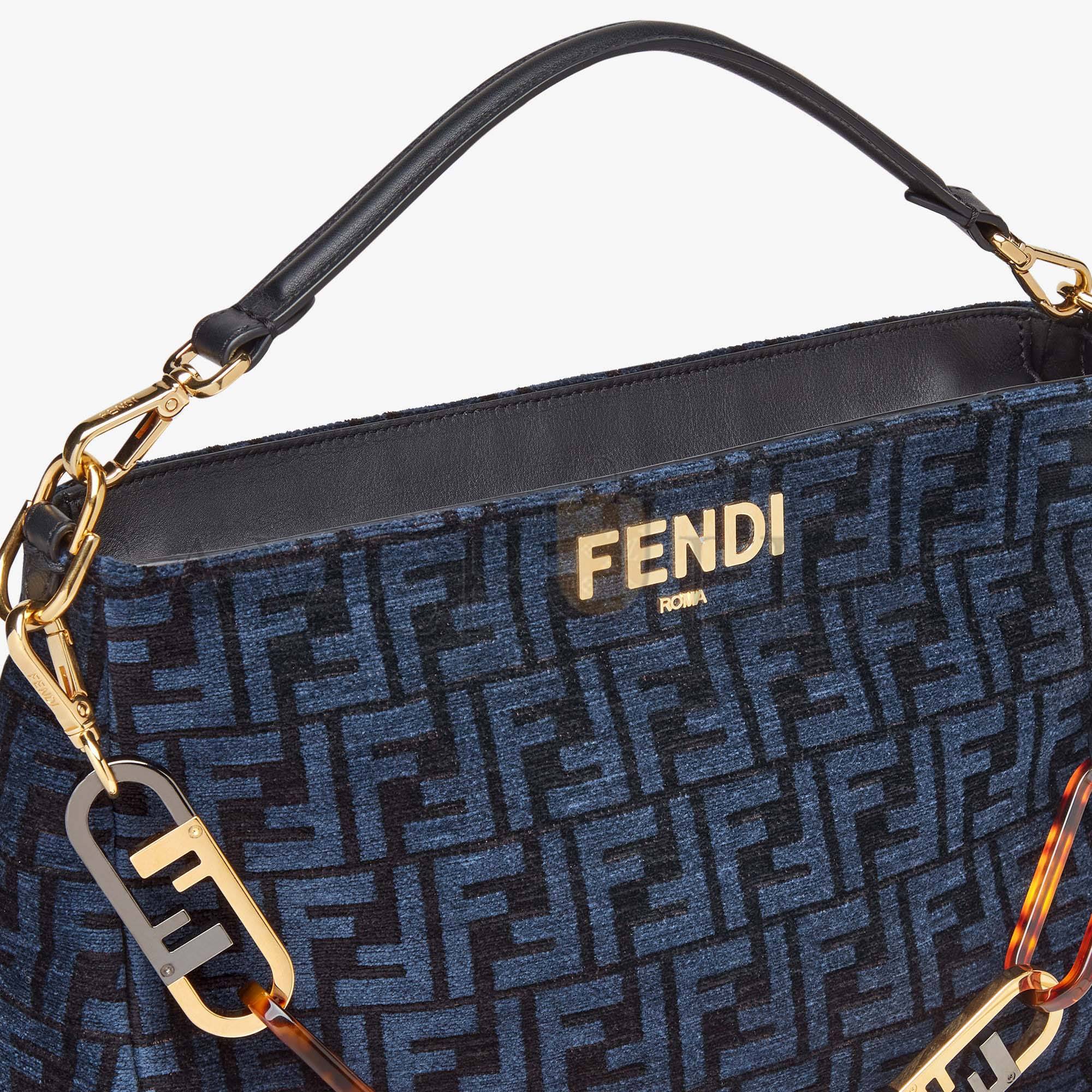 FENDI O’LOCK ZIPPER - DARK BLUE TAPESTRY FABRIC BAG 8BR805ALFVF1IVU (36*23.5*14cm) FENDI O’LOCK ZIPPER - DARK BLUE TAPESTRY FABRIC BAG 8BR805ALFVF1IVU (36*23.5*14cm)