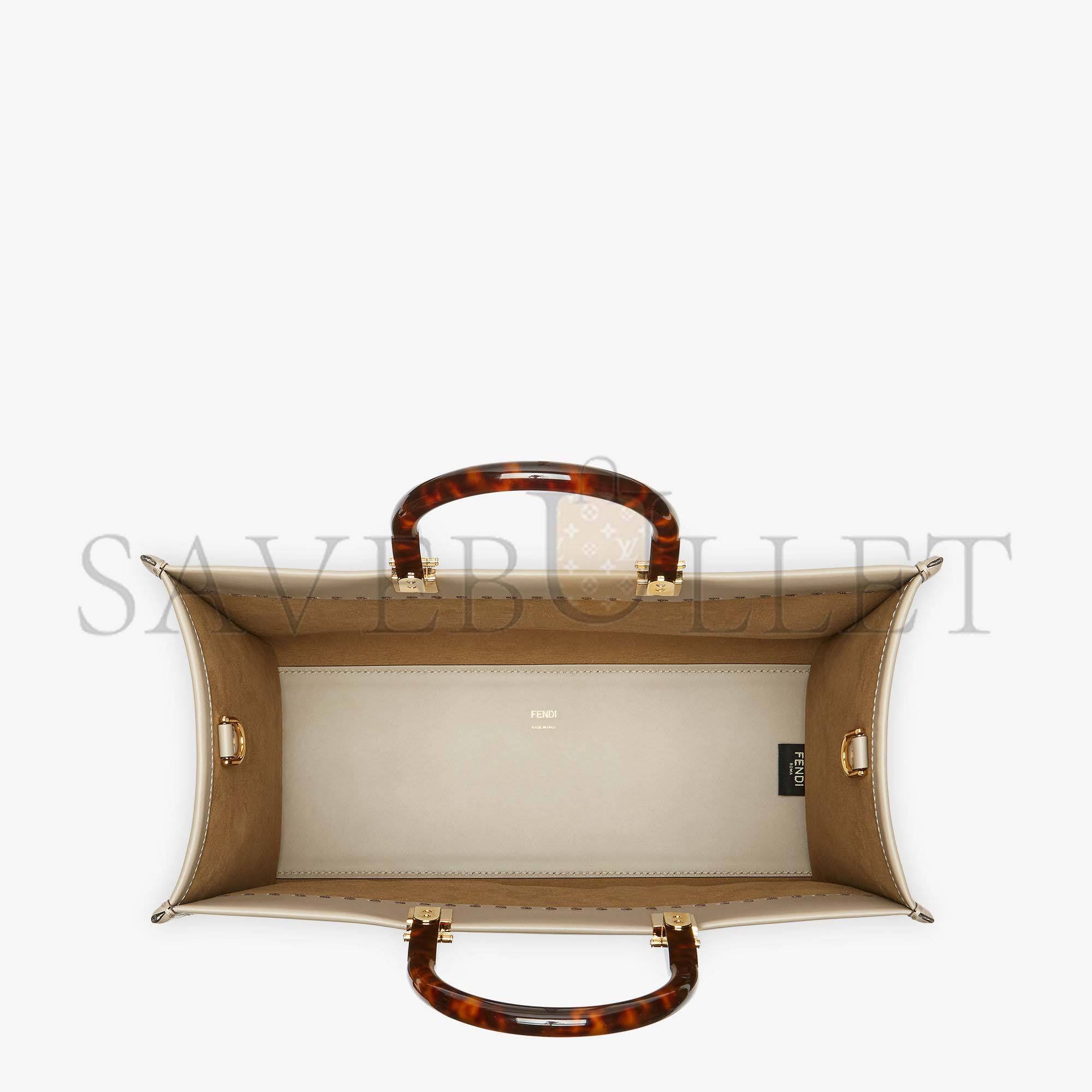 FENDI SUNSHINE MEDIUM - DOVE GRAY LEATHER SHOPPER 8BH386ABVLF0E65 (35*31*17cm) FENDI SUNSHINE MEDIUM - DOVE GRAY LEATHER SHOPPER 8BH386ABVLF0E65 (35*31*17cm)