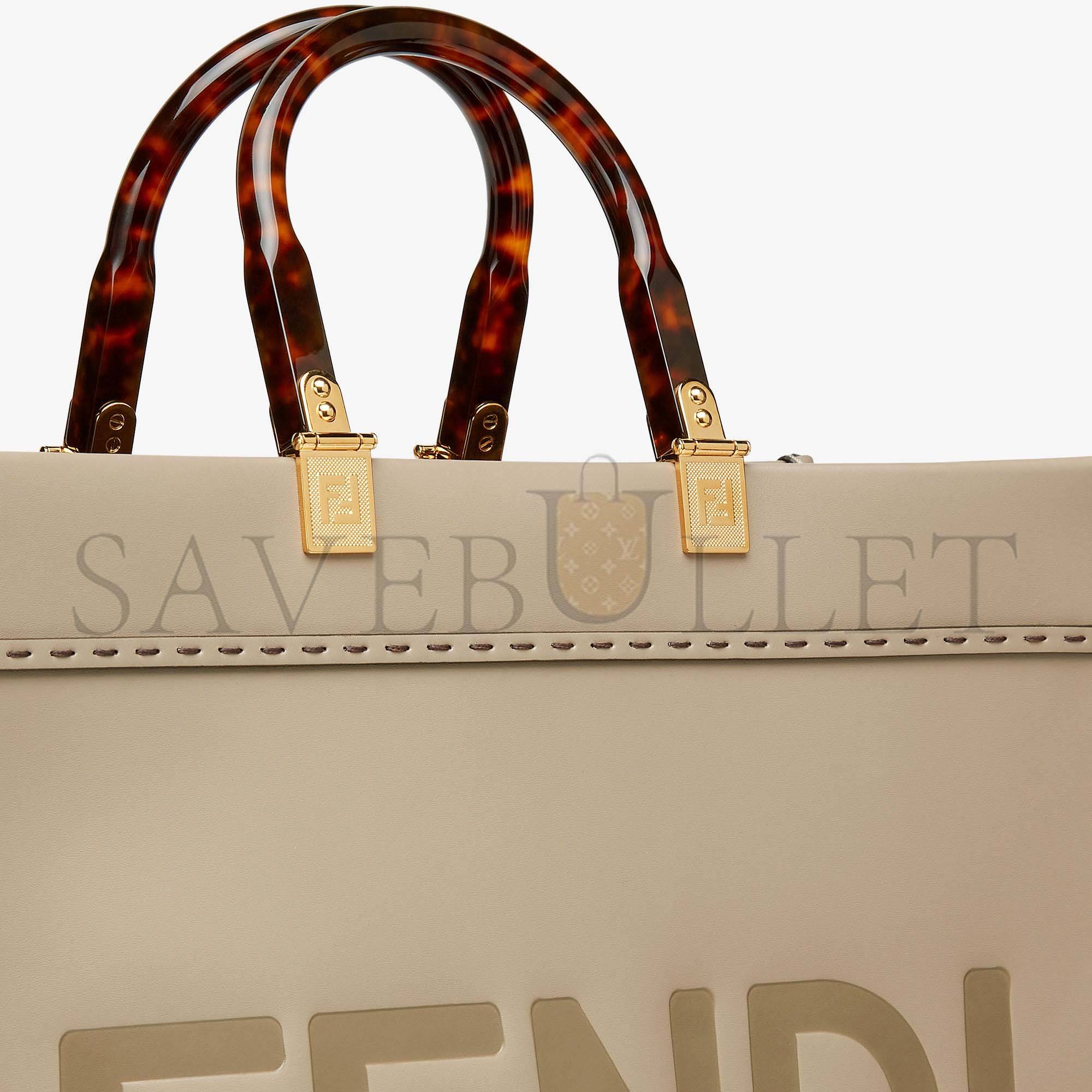 FENDI SUNSHINE MEDIUM - DOVE GRAY LEATHER SHOPPER 8BH386ABVLF0E65 (35*31*17cm) FENDI SUNSHINE MEDIUM - DOVE GRAY LEATHER SHOPPER 8BH386ABVLF0E65 (35*31*17cm)